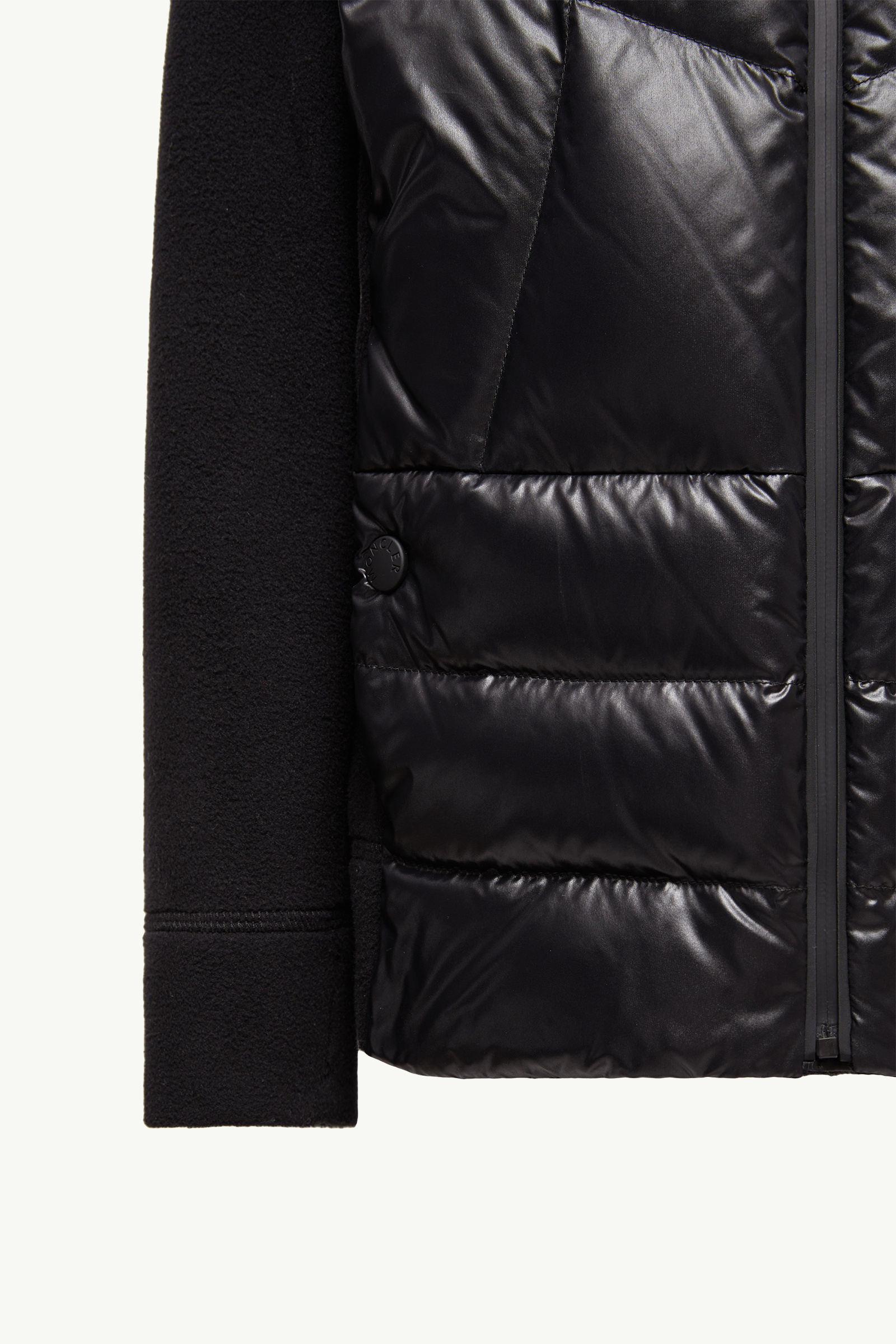 夾層抓毛拉鏈衛衣 中性 黑色 Moncler 4