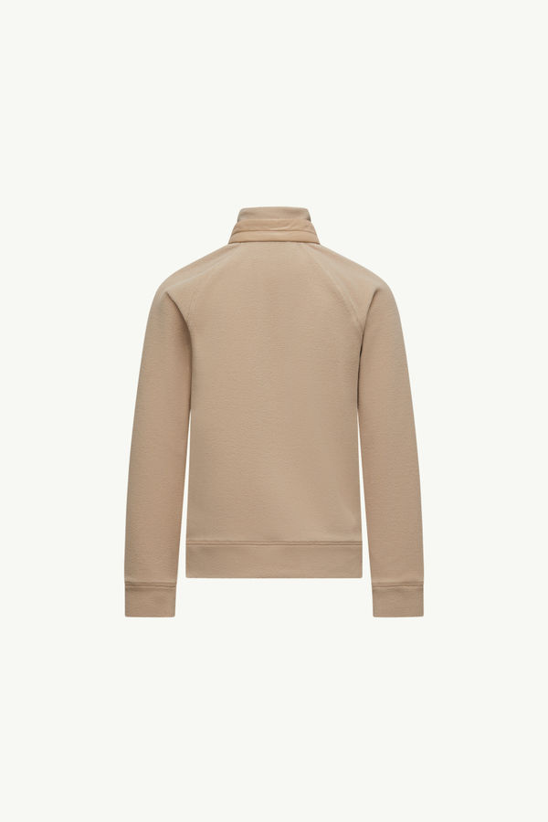 Sweat semi-zippé en molleton Mixte Beige Moncler 2