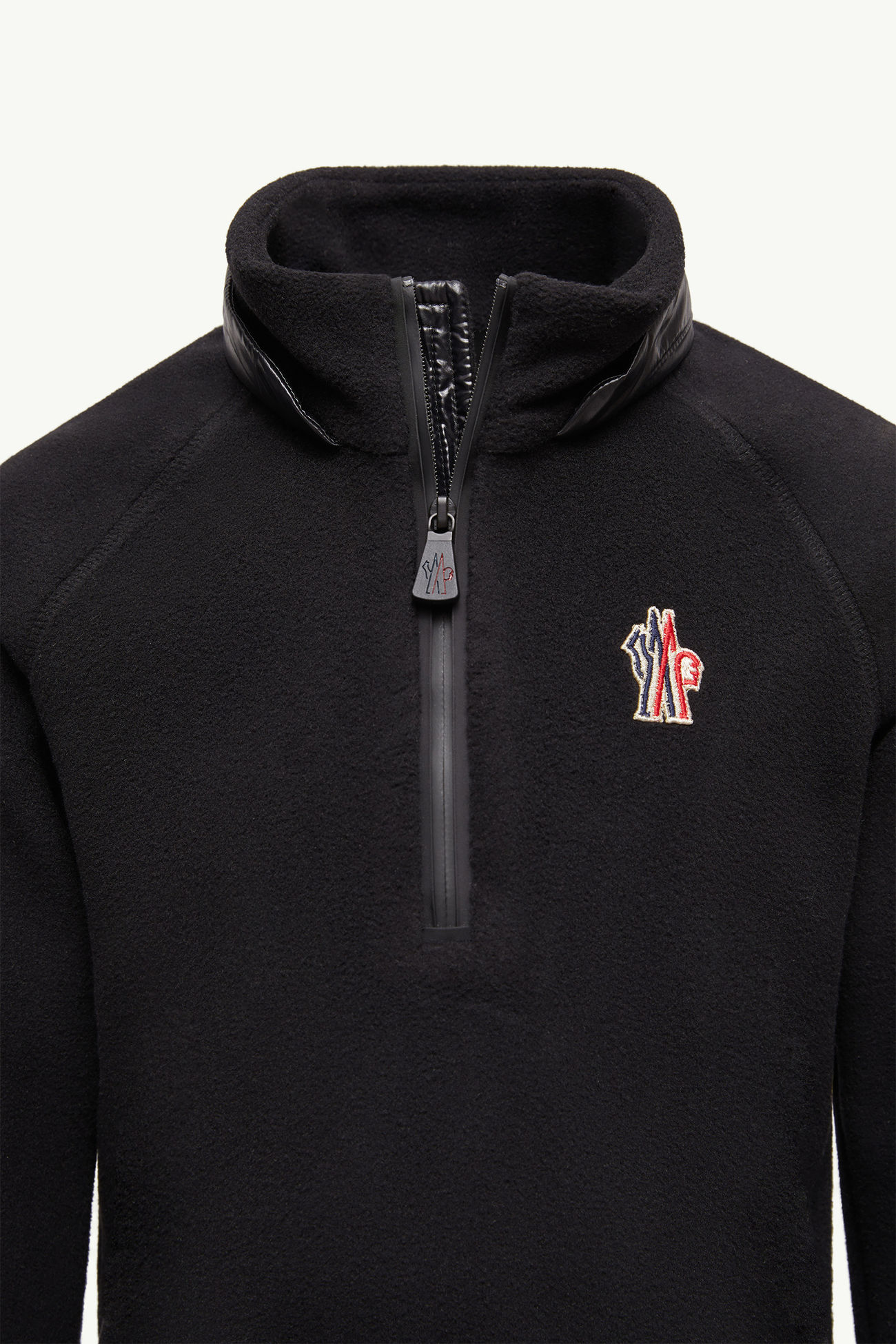 半拉鏈抓毛衛衣 中性 黑色 Moncler 1