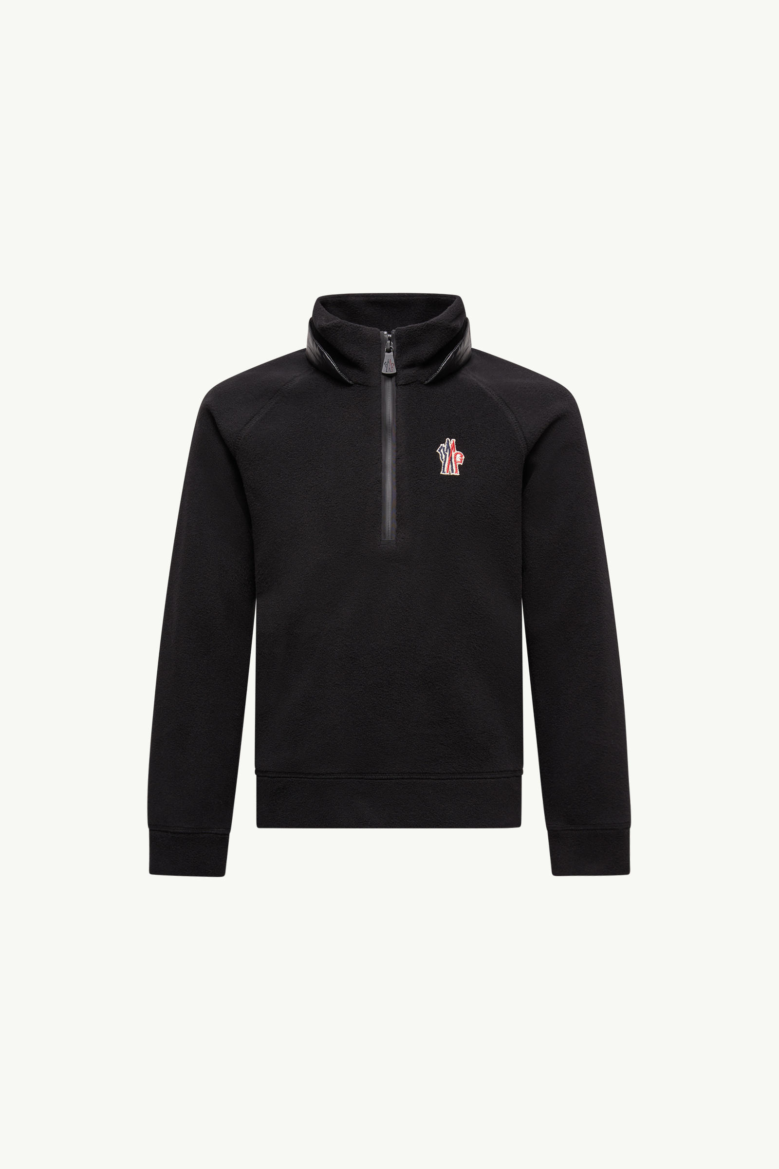 Sudadera de tejido suave con media cremallera De Género Neutro Negro Moncler 0