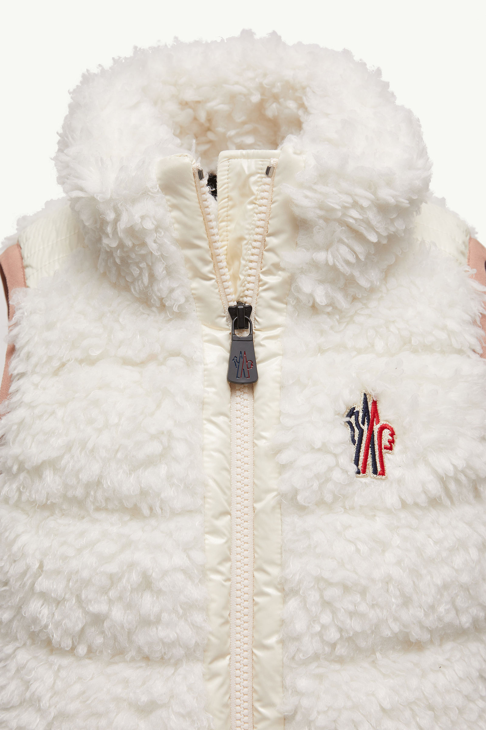 Padded Teddy Gilet Girl White Moncler 1