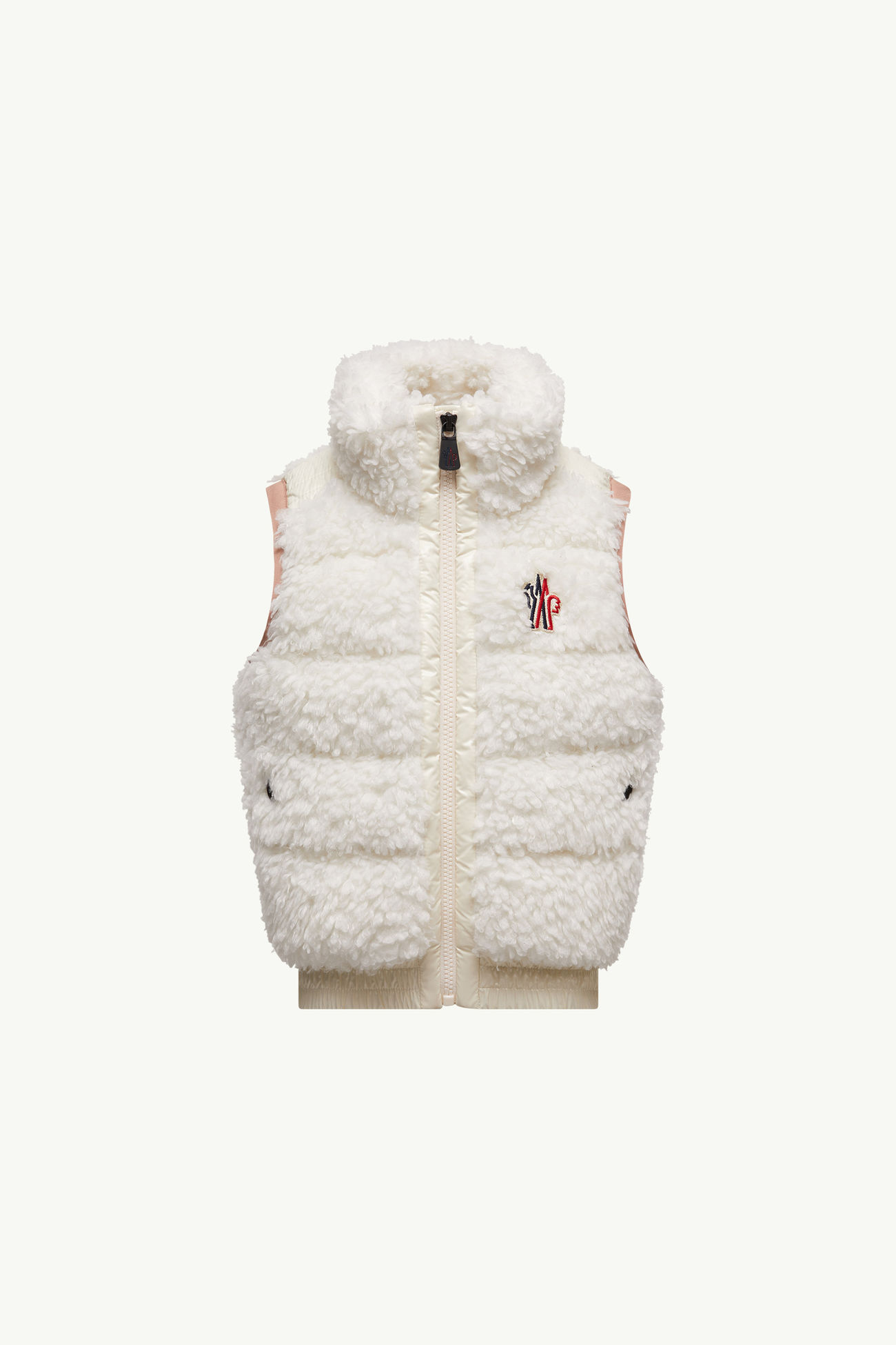 Gepolsterte Weste aus Teddy Mädchen Weiß Moncler 0