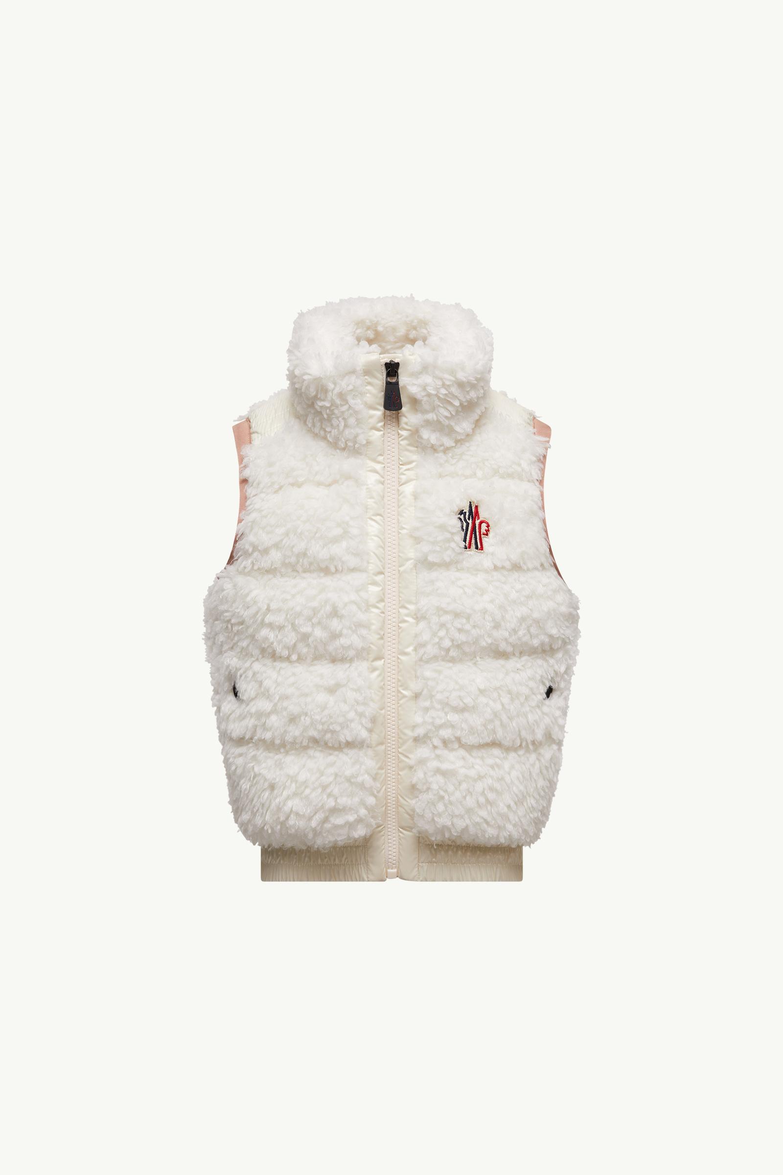 White Padded Teddy Vest - Down Jackets & Vests for Children