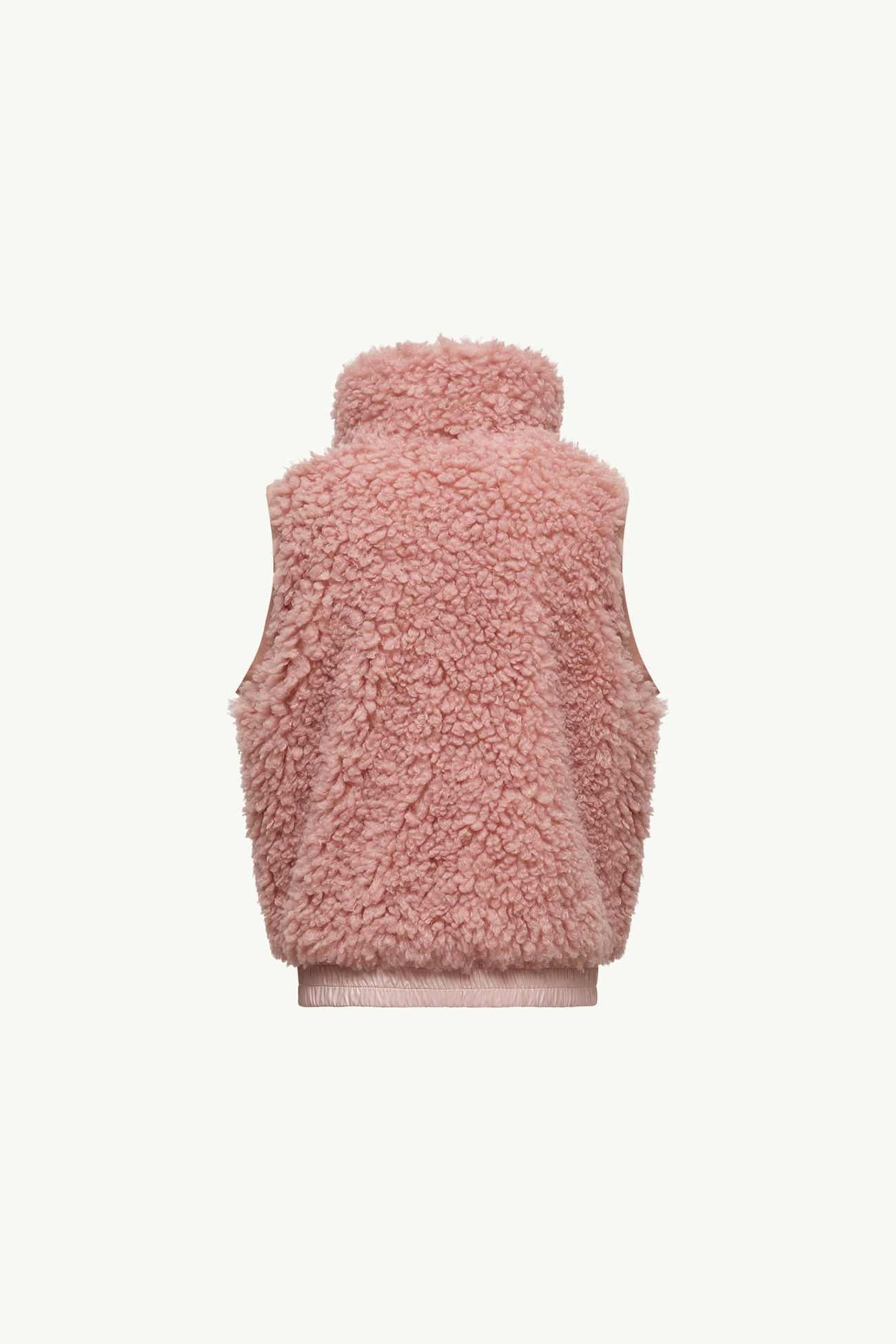 Padded Teddy Vest Girl Dusty Pink Moncler 2