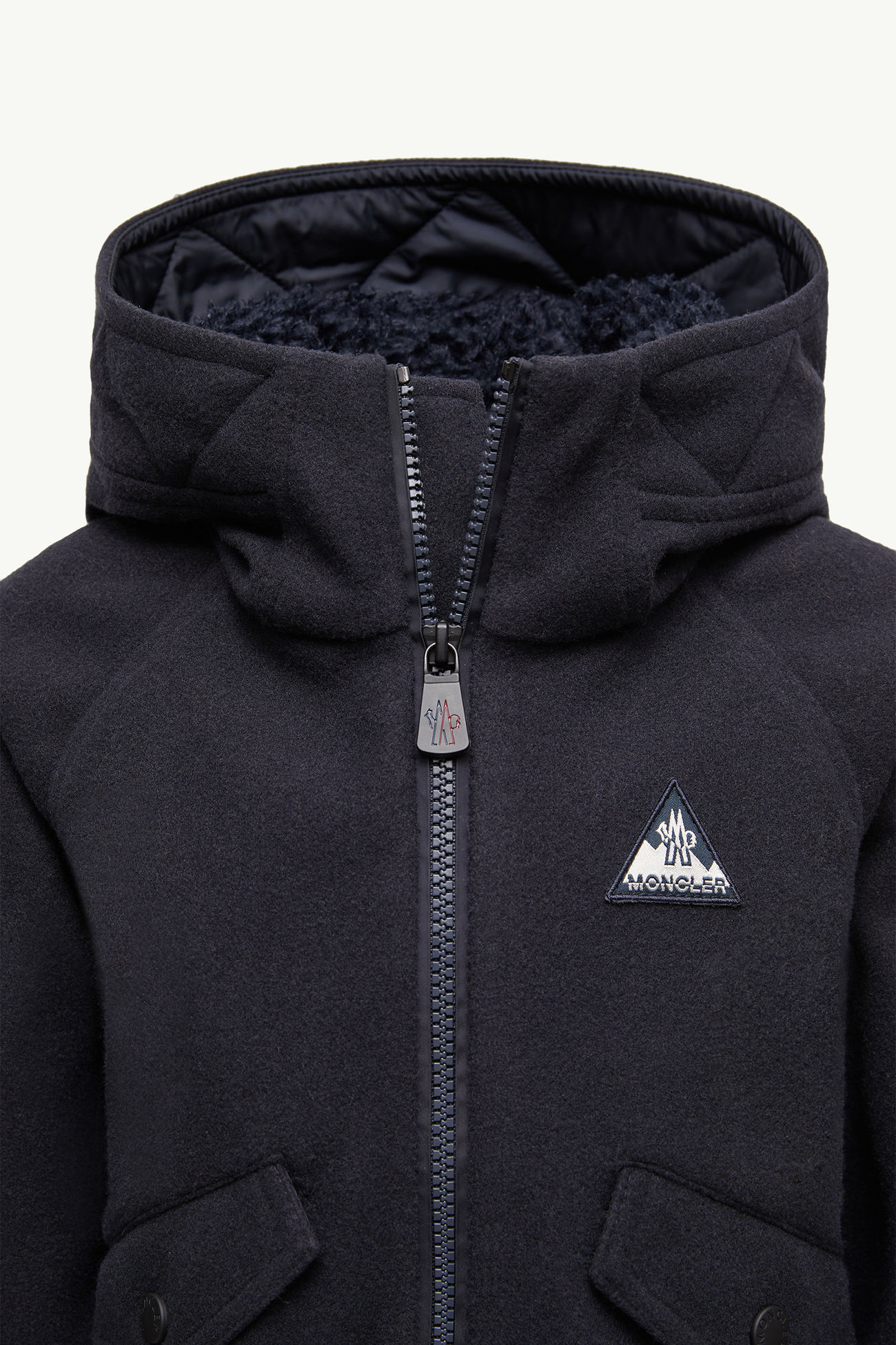Kapuzenpullover mit Reißverschluss Genderneutral Navyblau Moncler 1