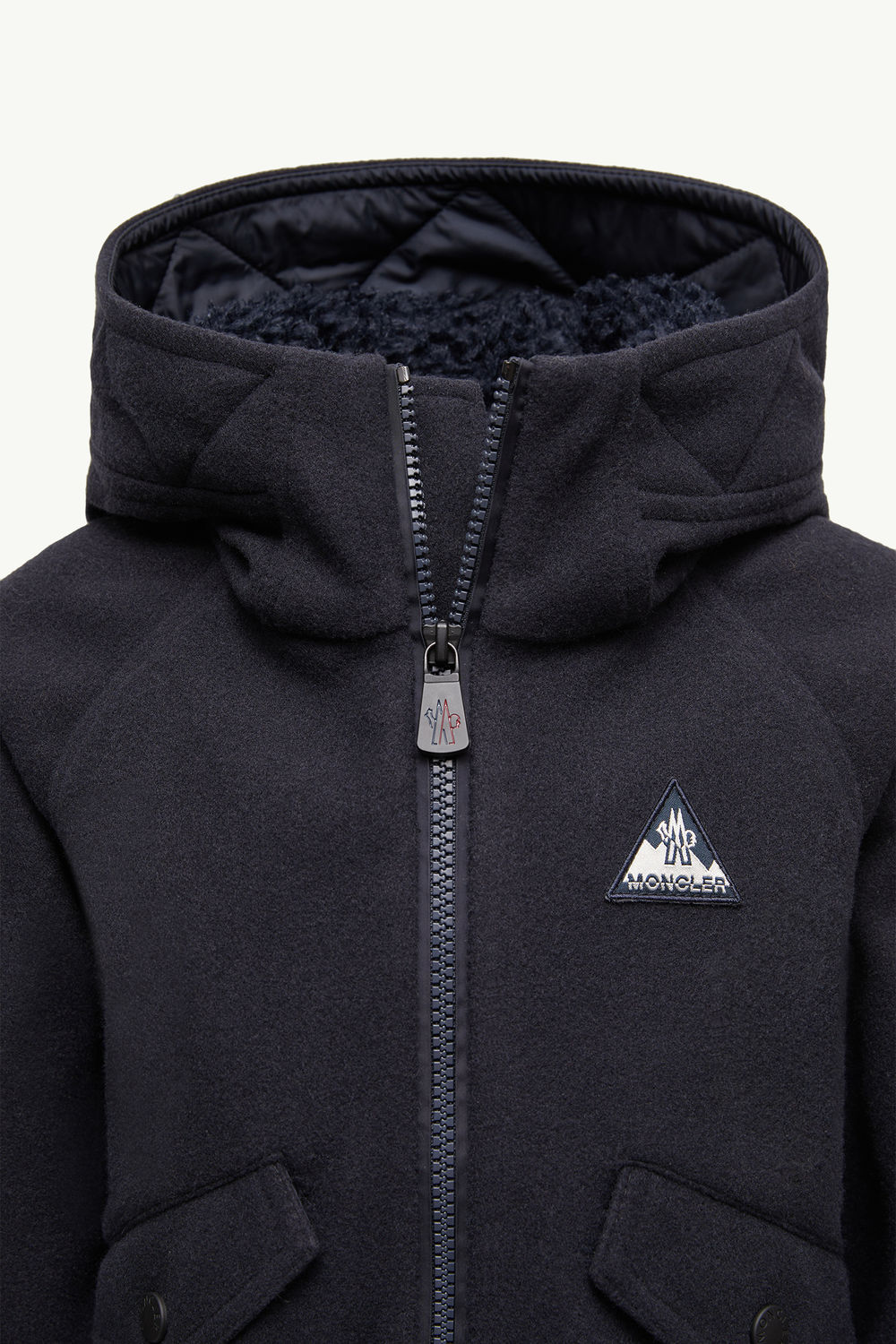 Zip-Up Hoodie Gender Neutral Navy Blue Moncler 1