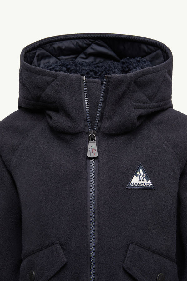 Zip-Up Hoodie Gender Neutral Navy Blue Moncler 1
