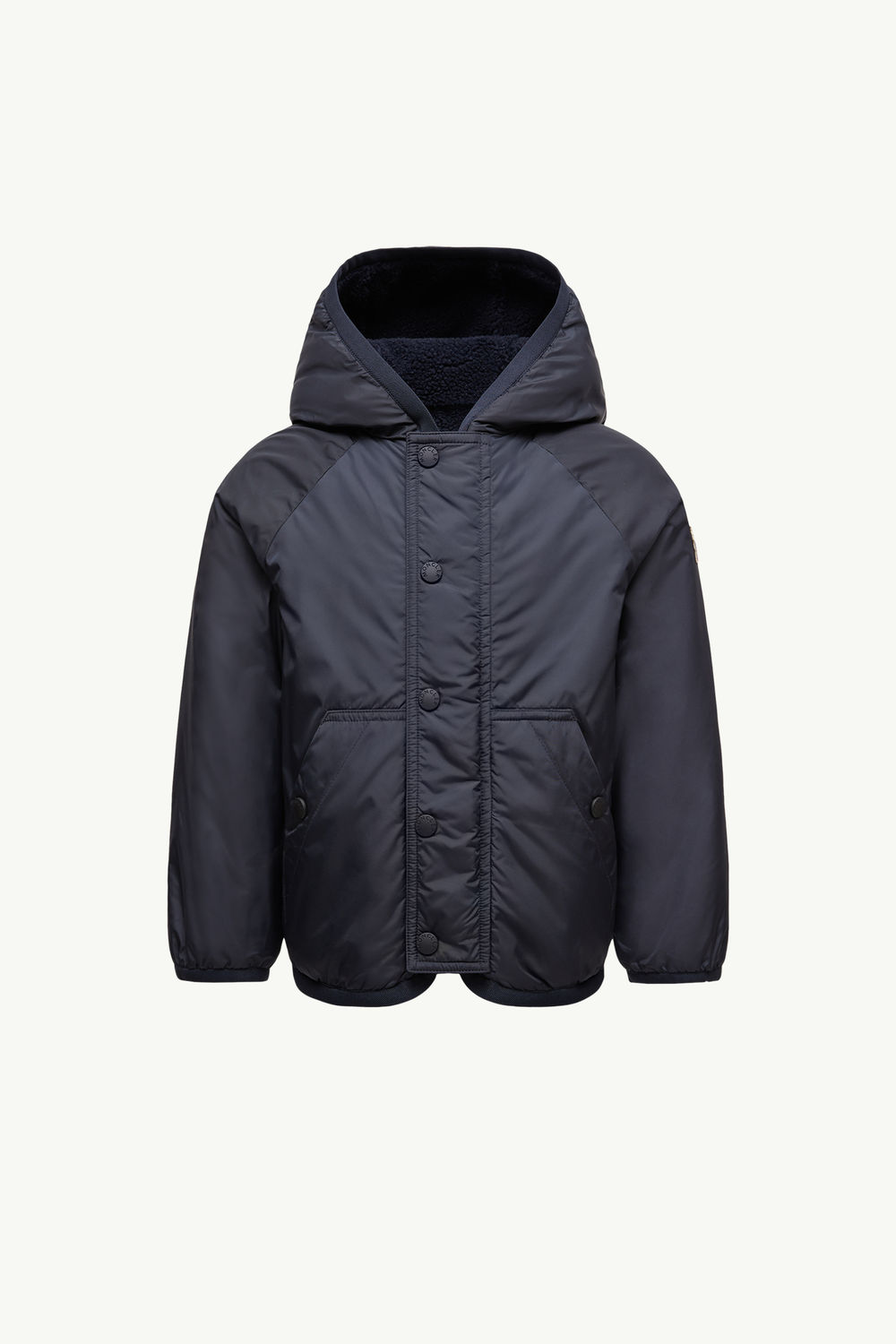 Reversible Zip-Up Hoodie Gender Neutral Beige & Navy Blue Moncler 3