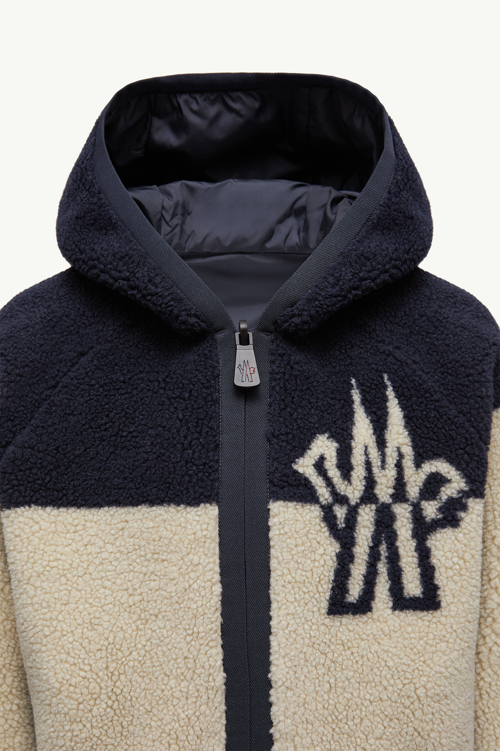Cardigan zippé réversible Mixte Beige & Marine Moncler 4