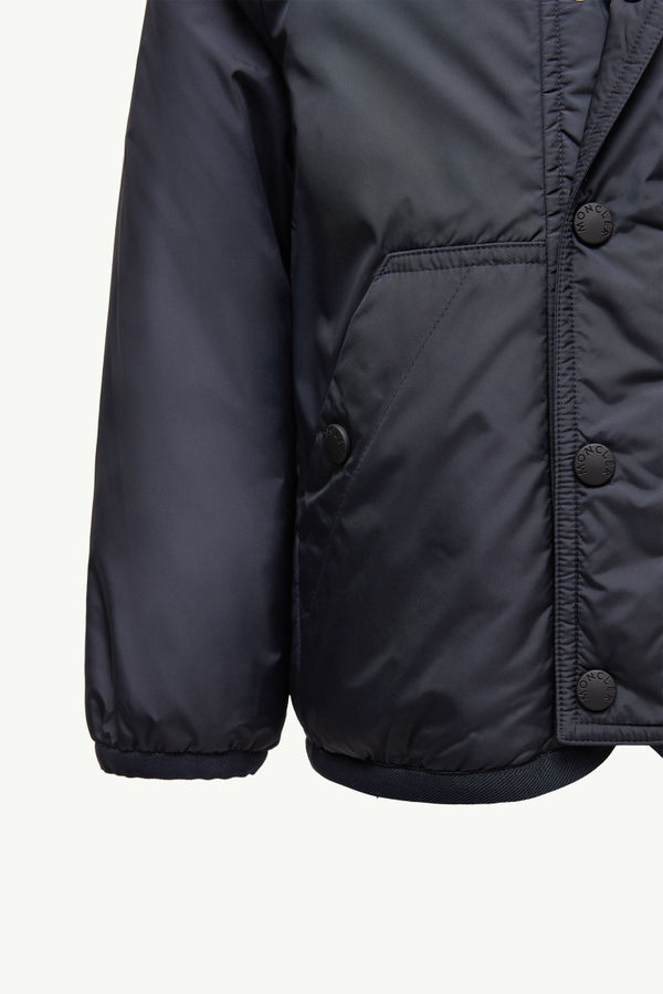 Wendbarer Kapuzenpullover mit Reißverschluss Genderneutral Beige & Navyblau Moncler 6
