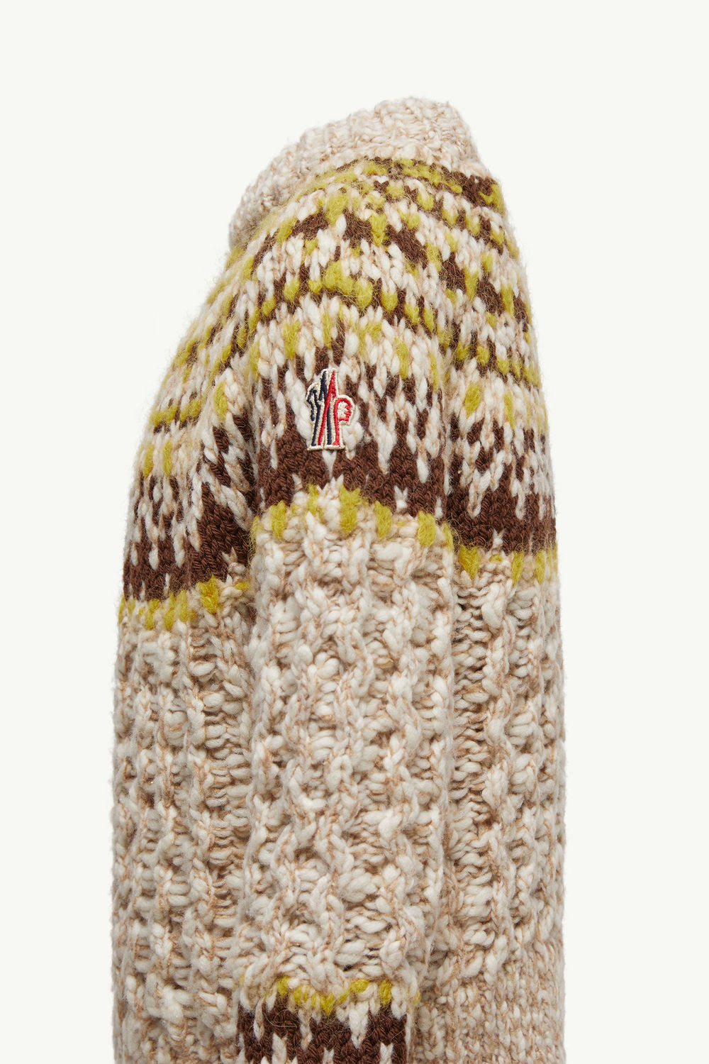 Wool Blend Jacquard Polo Neck Jumper Gender Neutral Multicolour Moncler 1