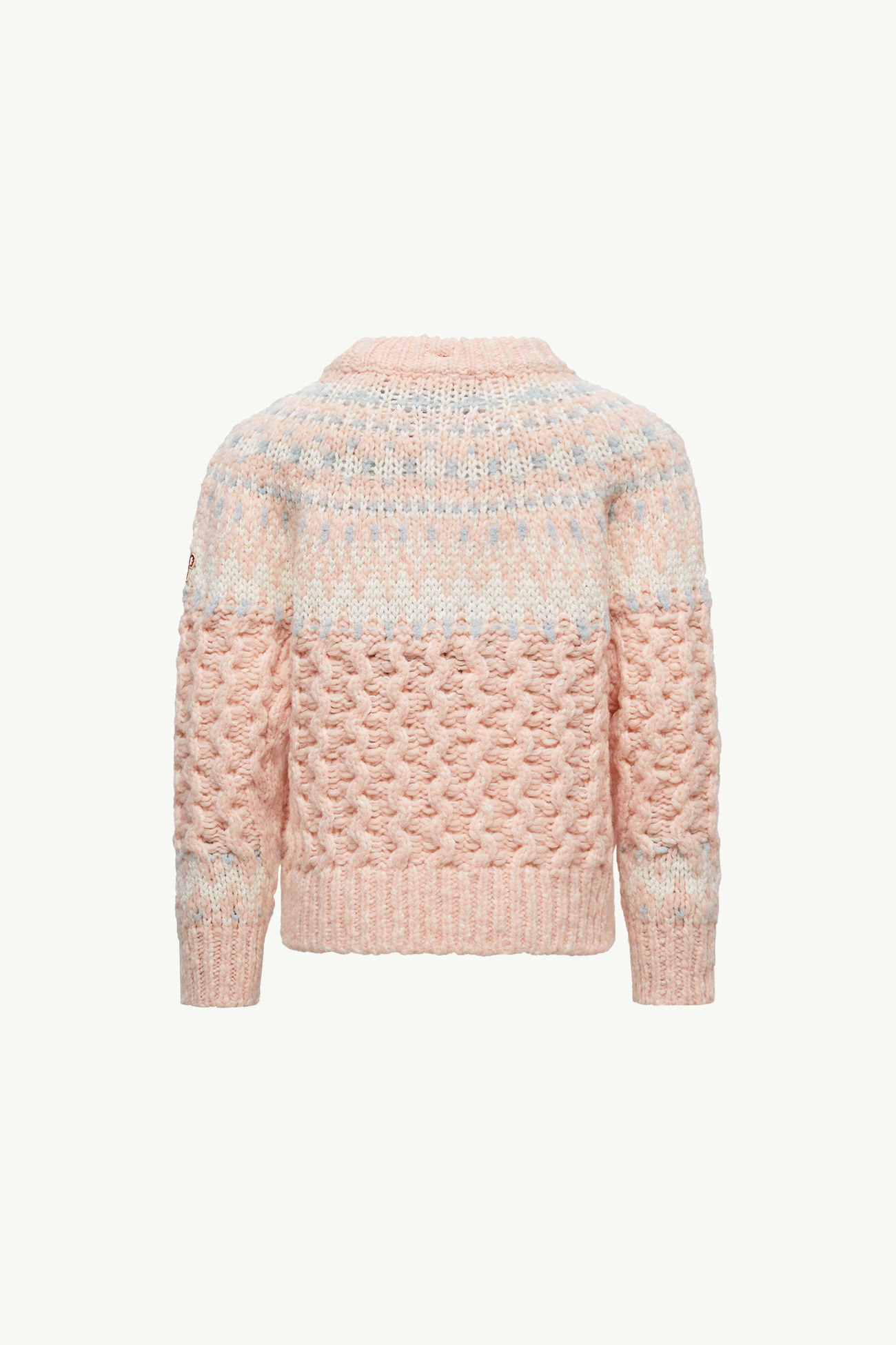 Rollkragenpullover aus Woll-Jacquard Mädchen Pink Moncler 2