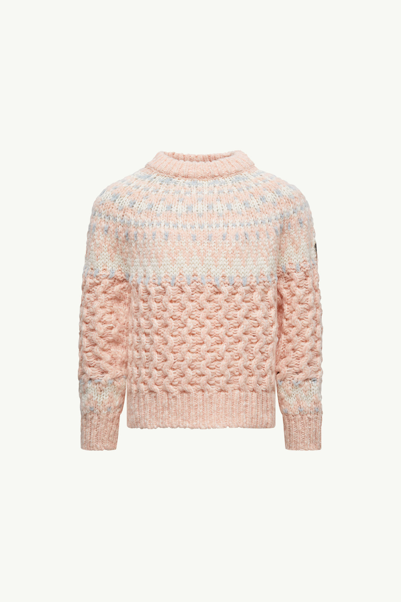 儿童羊毛混纺提花高领毛衣 女童 粉红色 Moncler 0