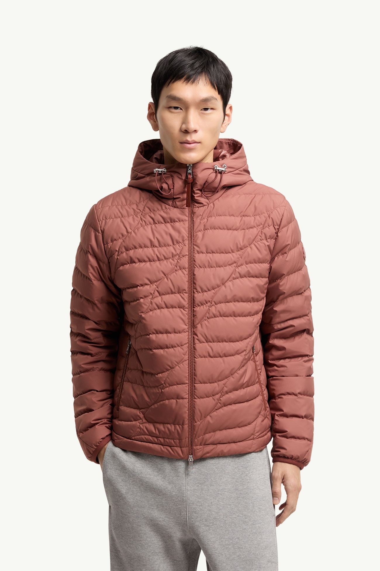 Chitu男士连帽短款羽绒夹克外套 男士 棕红色 Moncler 3
