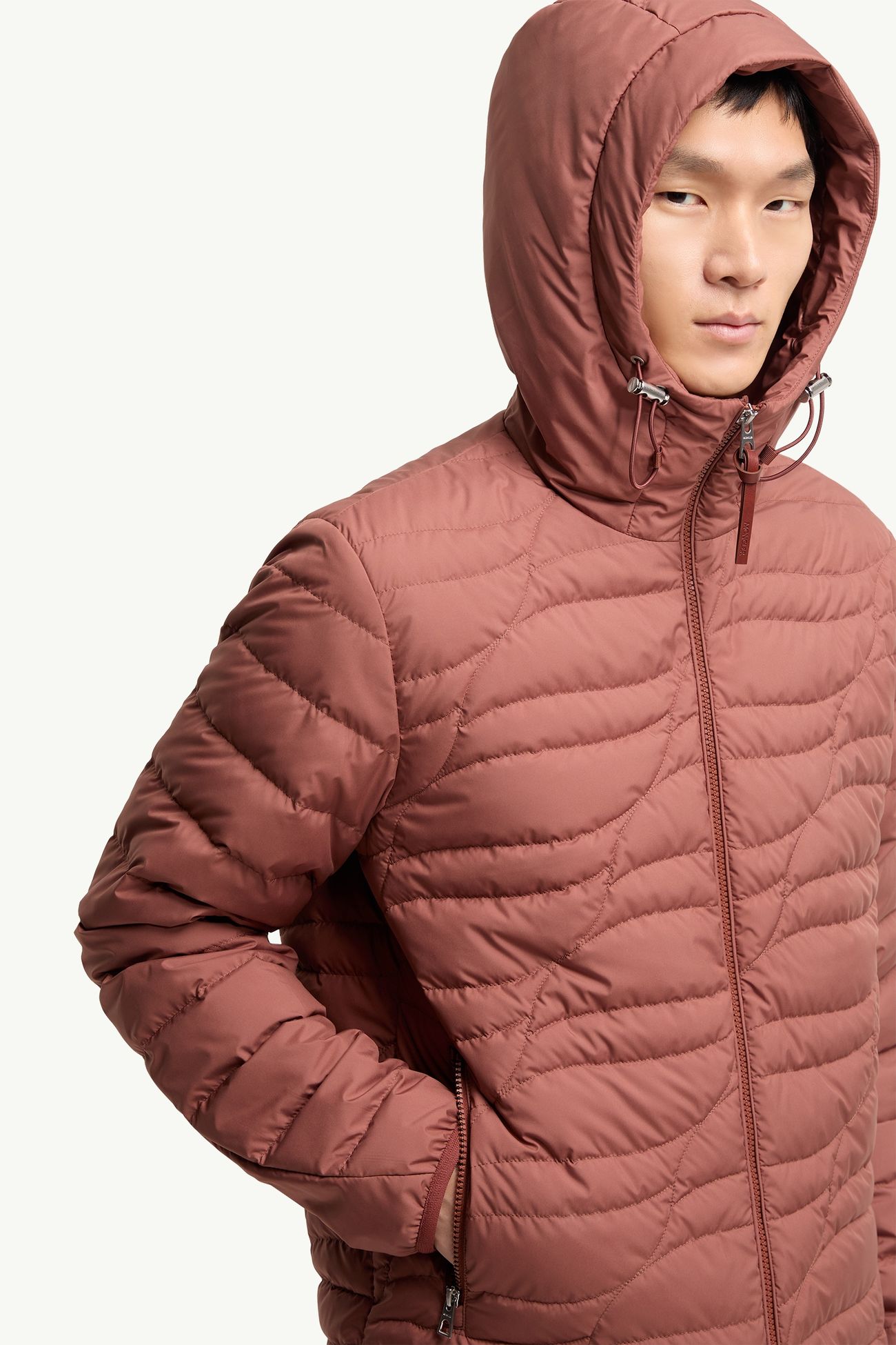 Piumino corto Chitu con cappuccio Uomo Rosso Marrone Moncler 5