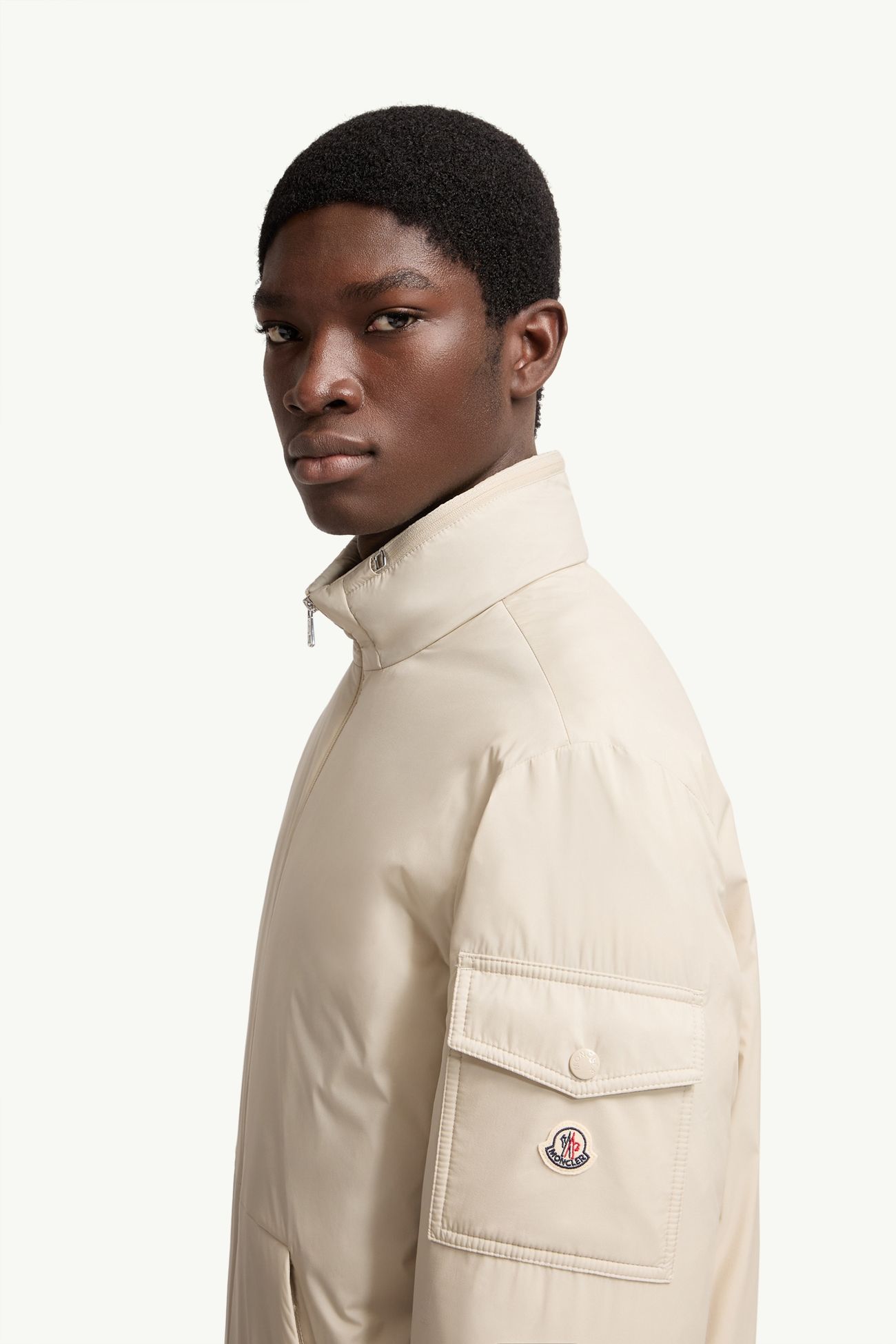 Veste matelassée courte Breezes Hommes Beige Clair Moncler 1