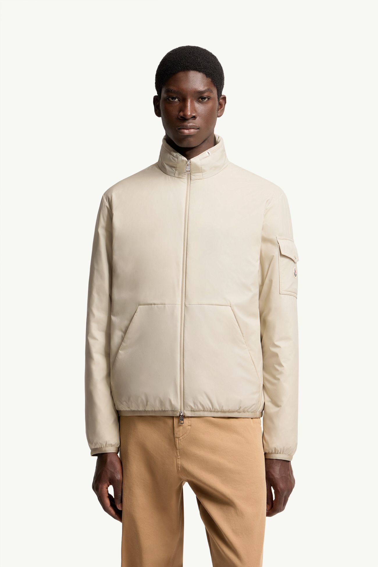Chaqueta corta acolchada Breezes Hombre Beige Claro Moncler 3