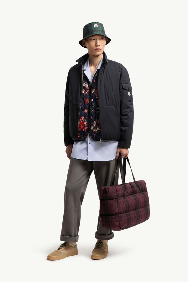 Breezes kurze wattierte Jacke Herren Navyblau Moncler 0