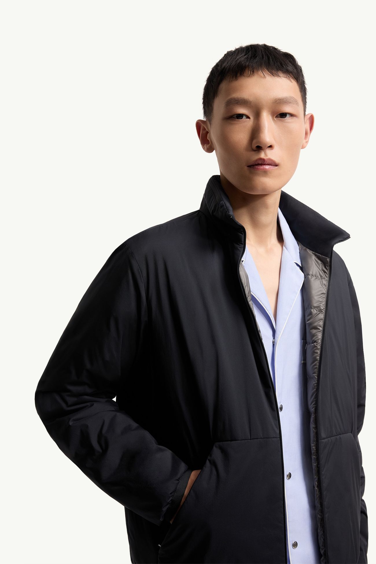 Breezes kurze wattierte Jacke Herren Navyblau Moncler 6