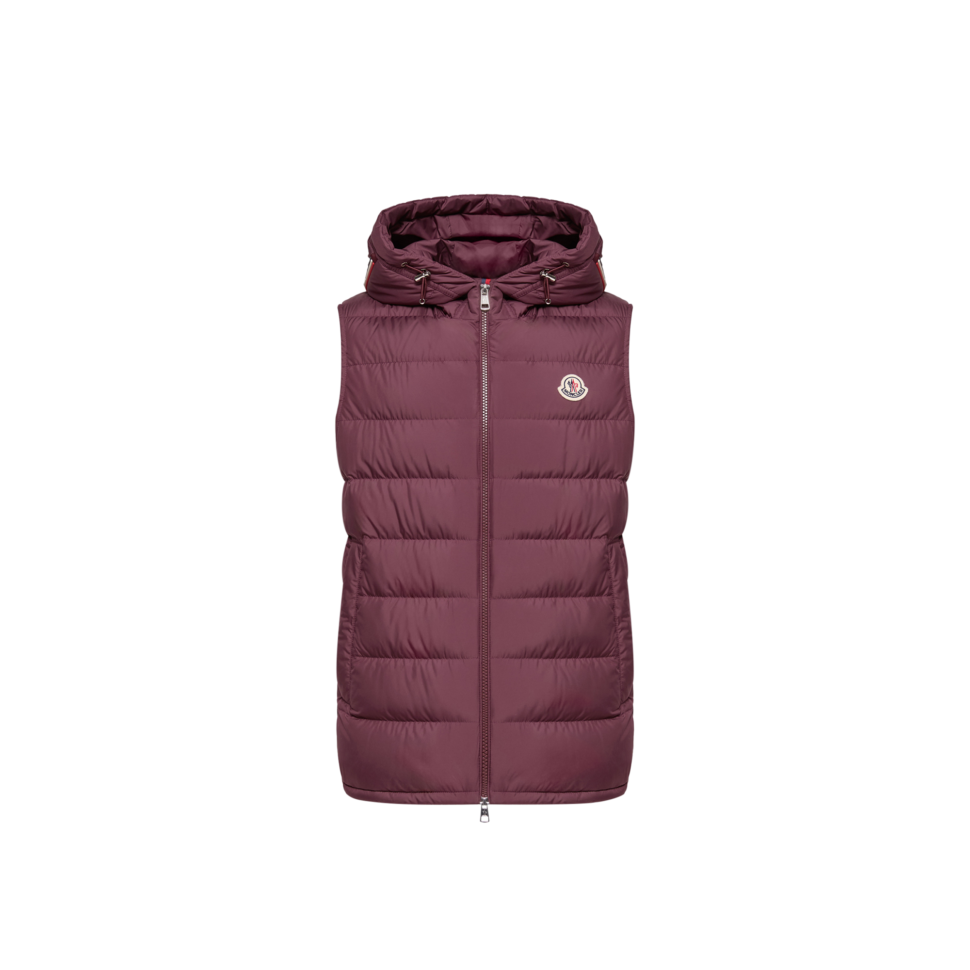 Moncler   Marseillan Hooded Down Gilet for Men in Red, Size: 46