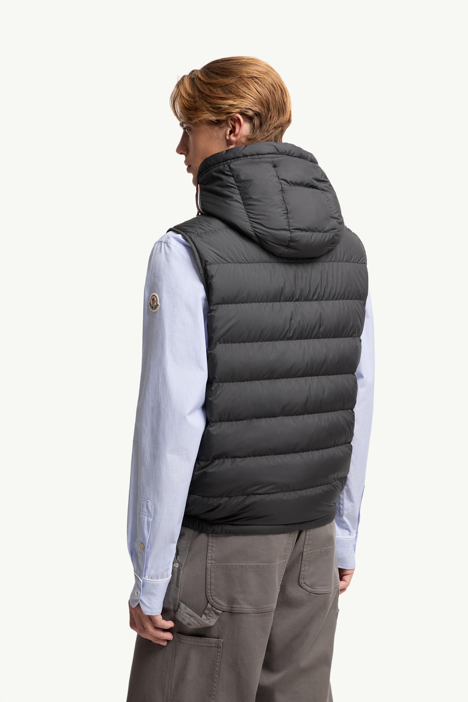 Black Marseillan Hooded Down Vest - Vests for Men | Moncler US