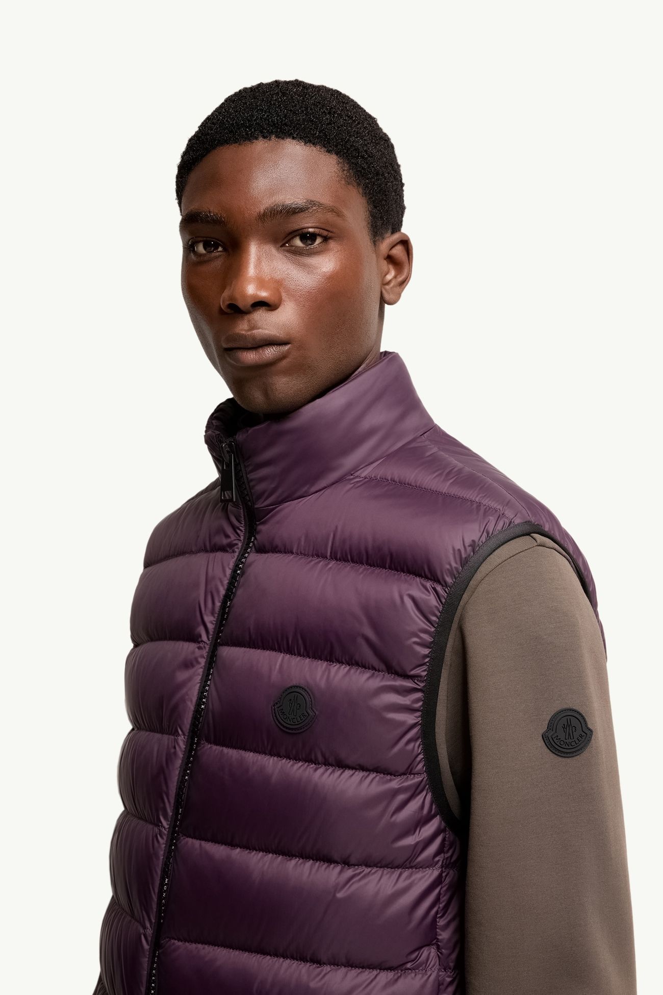 Deneb男士羽绒马甲 男士 葡萄红色 Moncler 1