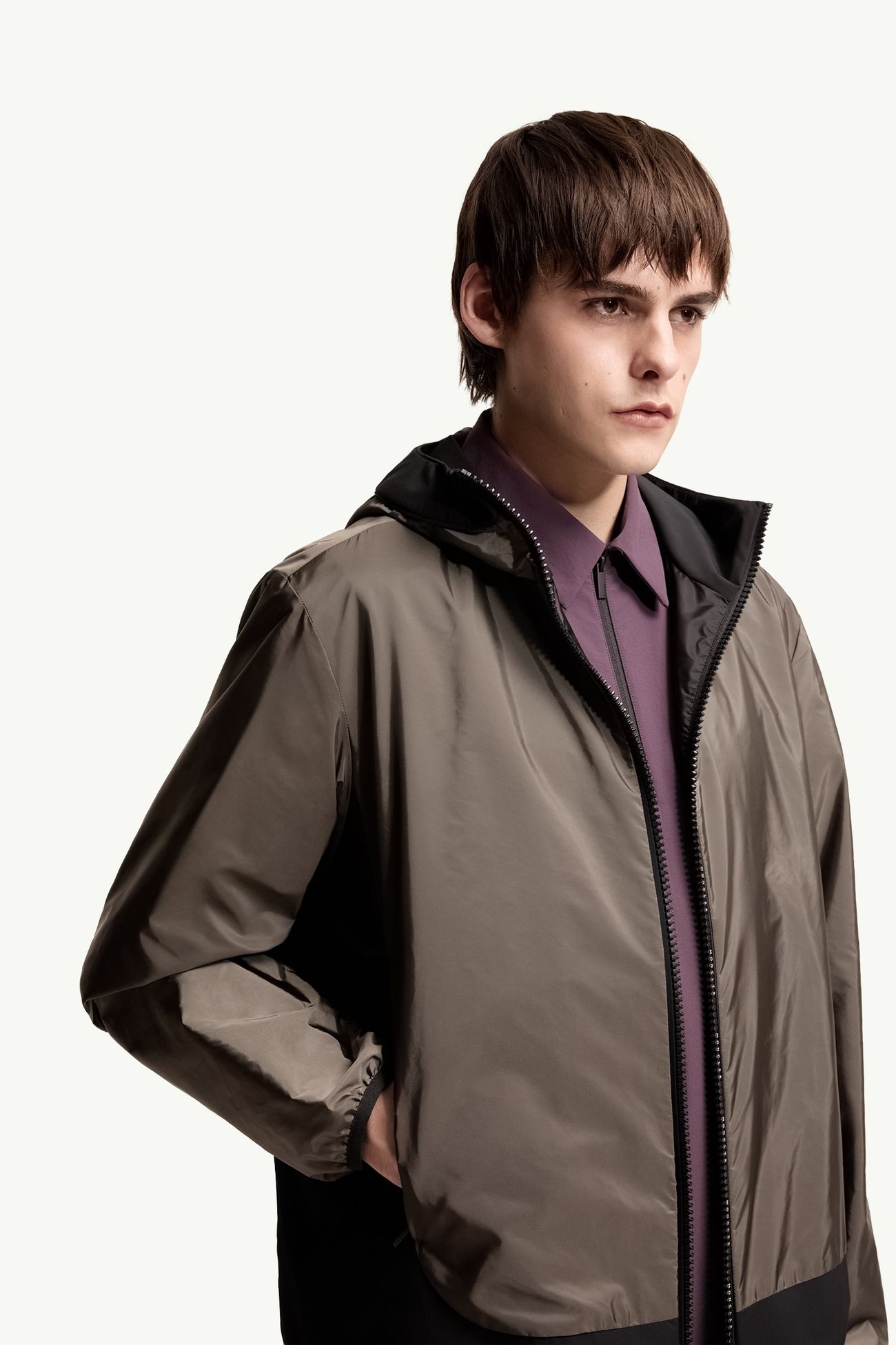 Galveston Hooded Jacket Men Brown Moncler 5