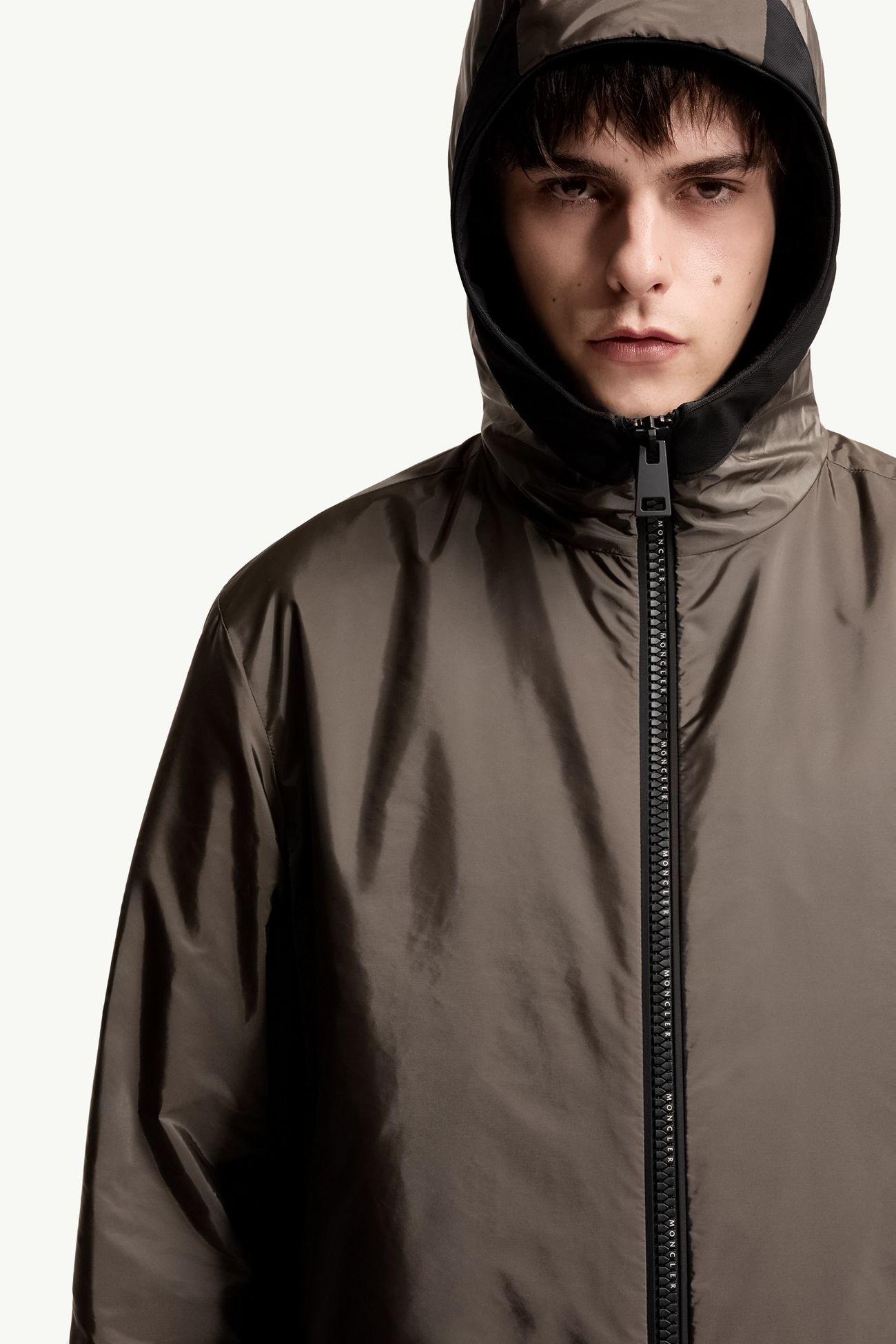Galveston Hooded Windbreaker Men Brown Moncler 6