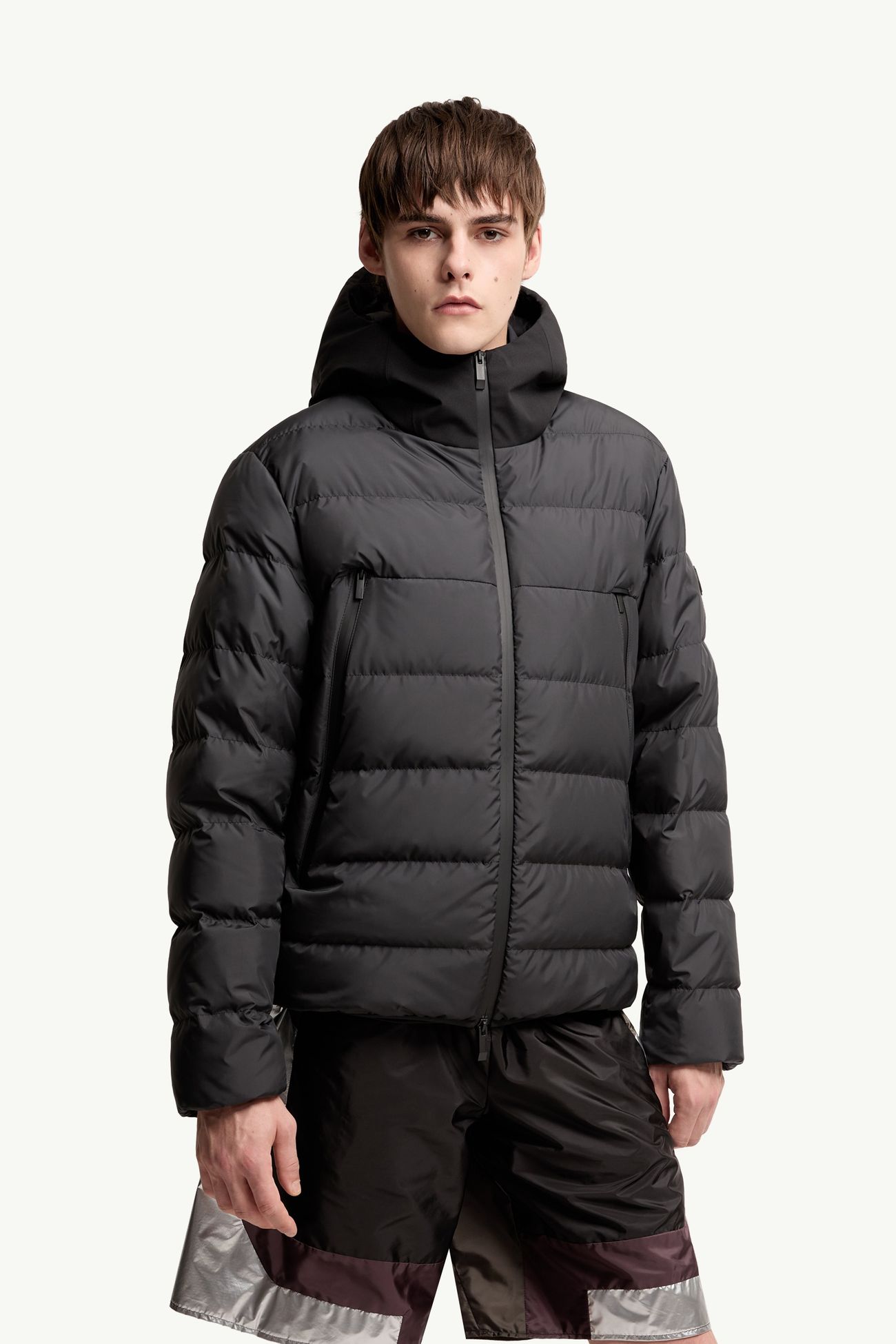 Vega Hooded Short Down Jacket Men Black Moncler 3