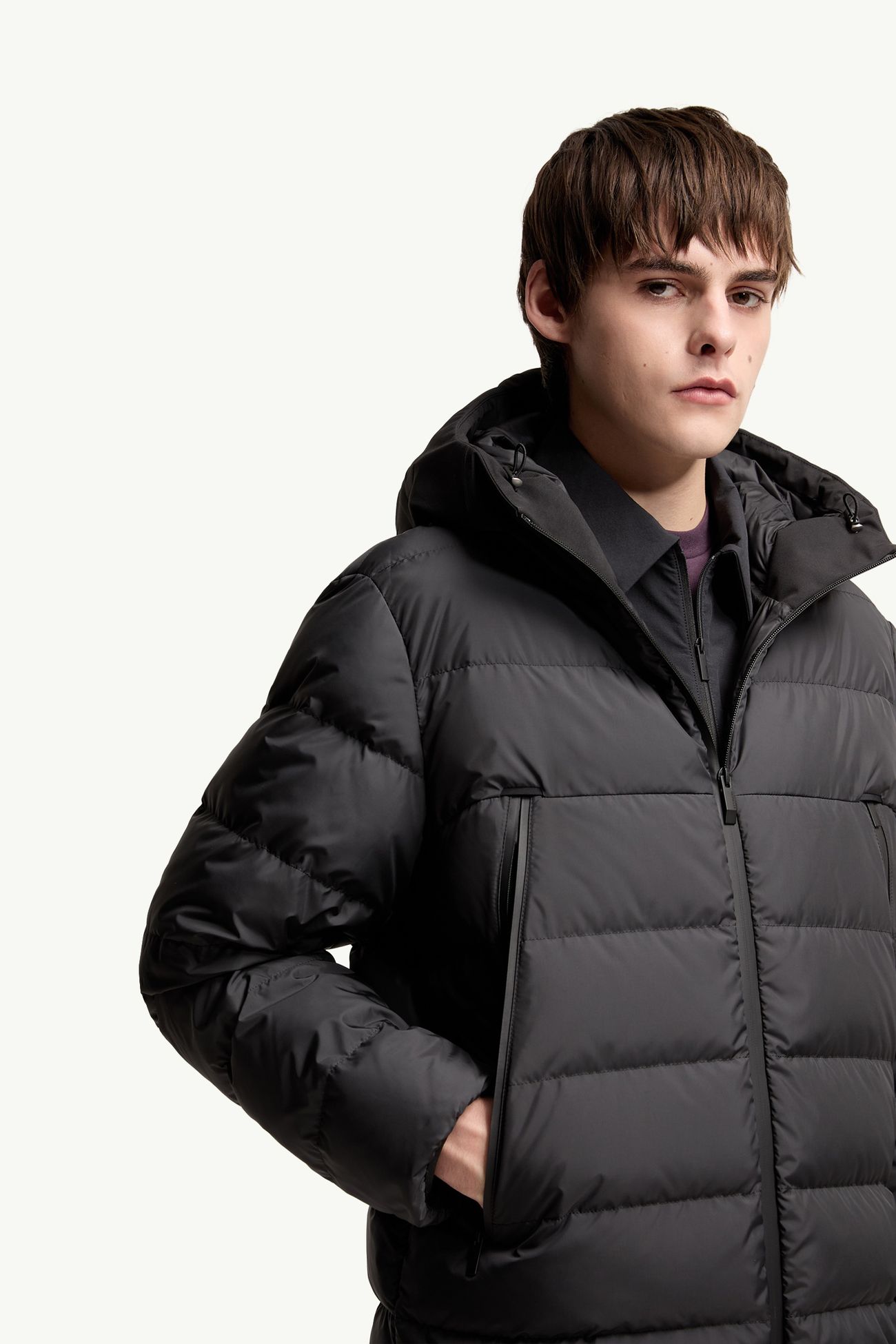 Vega Hooded Short Down Jacket Men Black Moncler 5