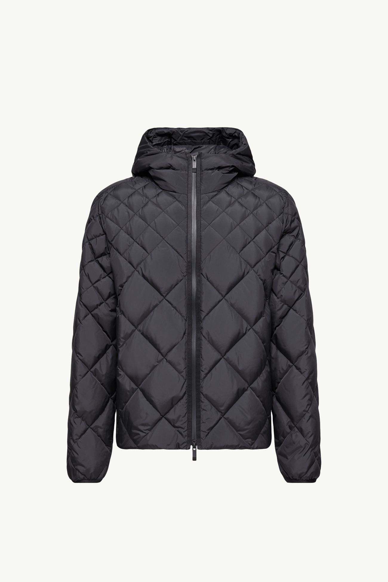 Doudoune courte à capuche et matelassage géométrique Merak Hommes Noir Moncler 2