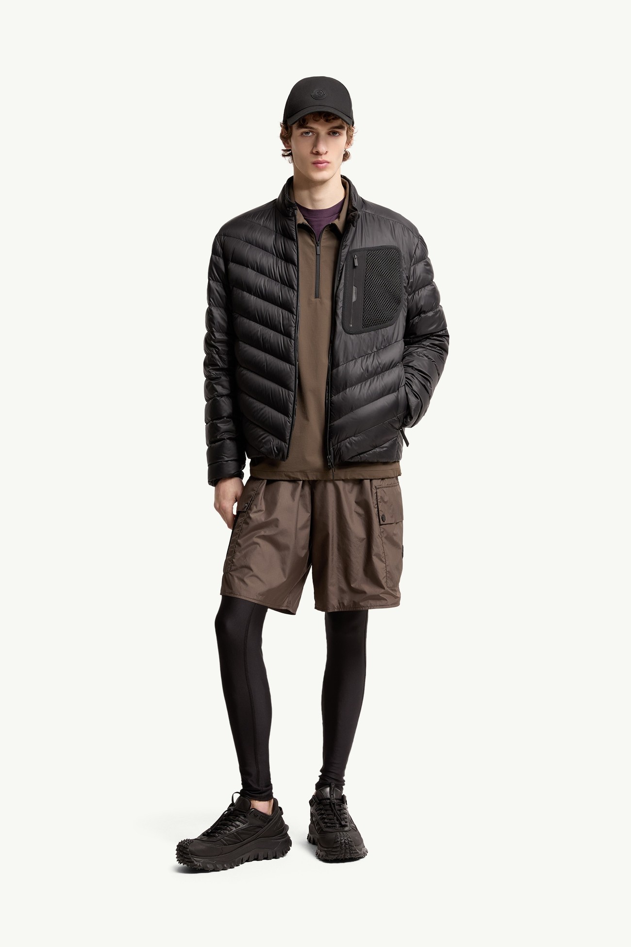 Giacca biker Mackinac con trapuntatura diagonale Uomo Nero Moncler 0