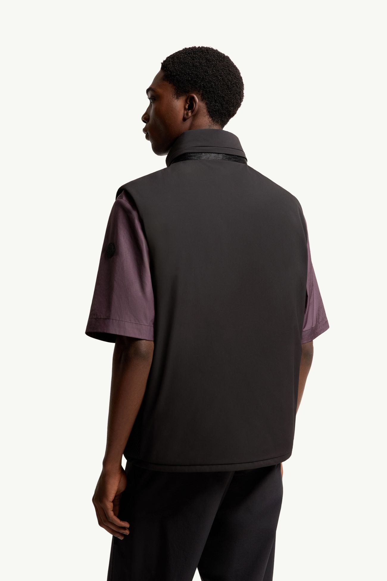 Gilet imbottito in piuma Alud Uomo Nero Moncler 4