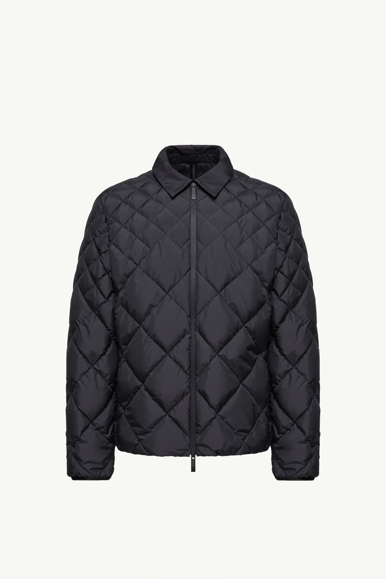 Chaqueta camisera con plumón acolchada con motivo de rombos Atria Hombre Negro Moncler 2