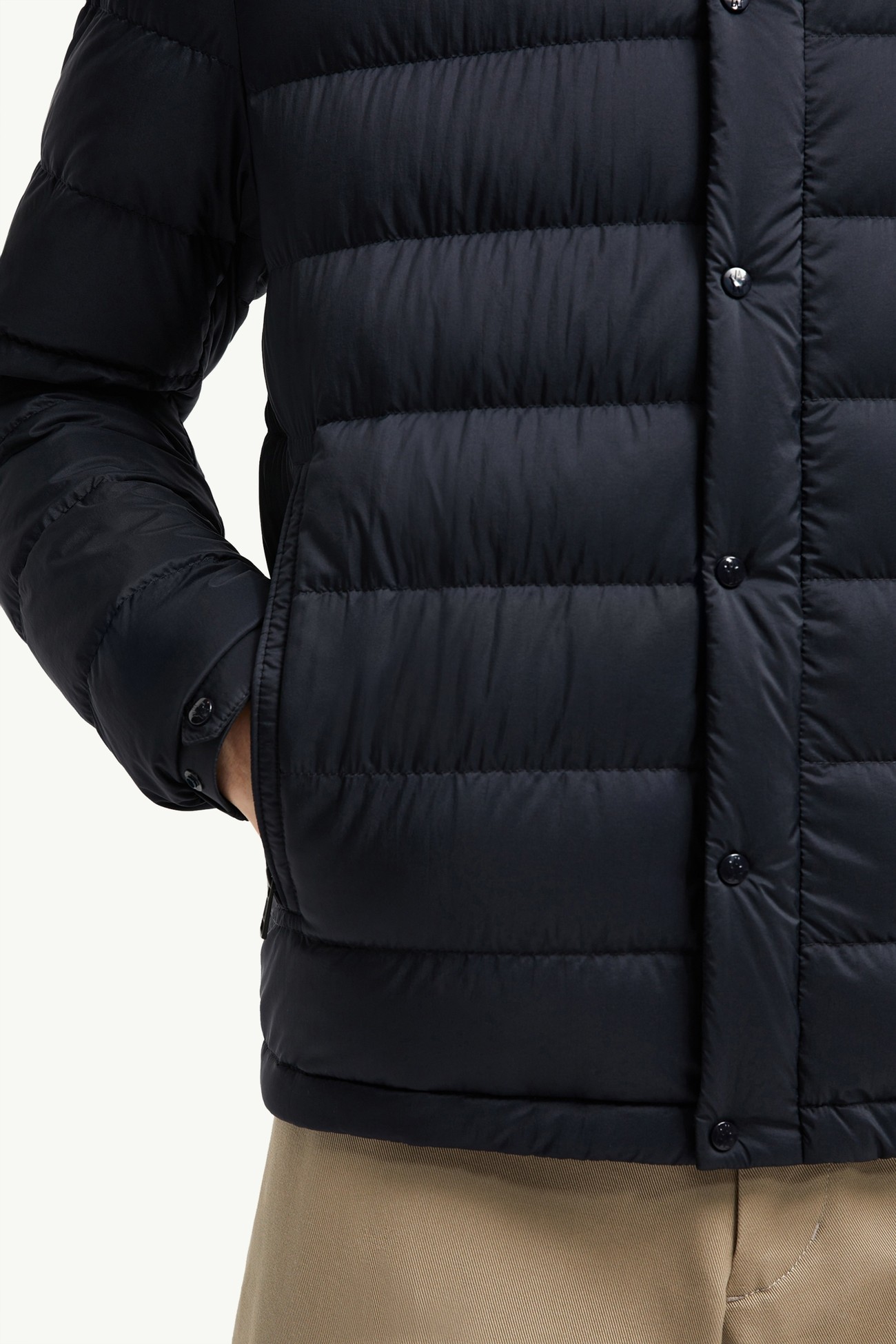 Plumífero corto Selves Hombre Azul Oscuro Mate Moncler 5