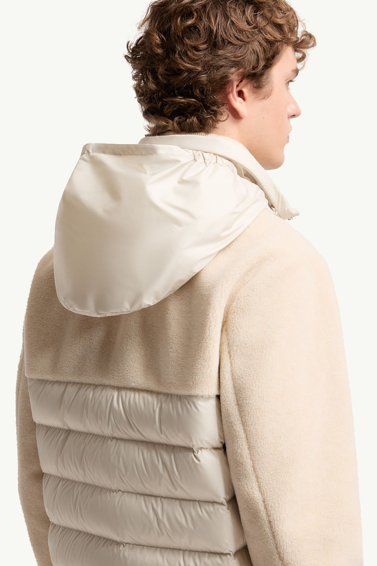 Mistral 테디 쇼트 다운 재킷 남성 라이트 베이지 Moncler 5