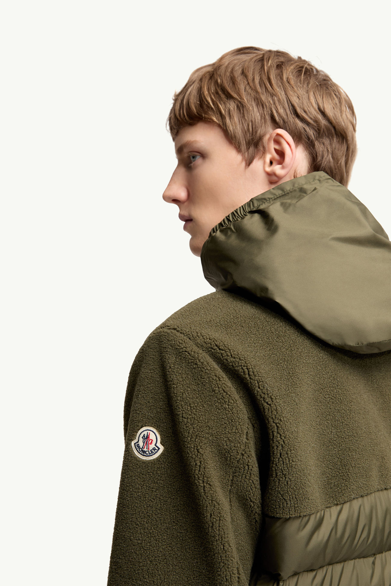 Mistral 테디 쇼트 다운 재킷 남성 올리브 그린 Moncler 5