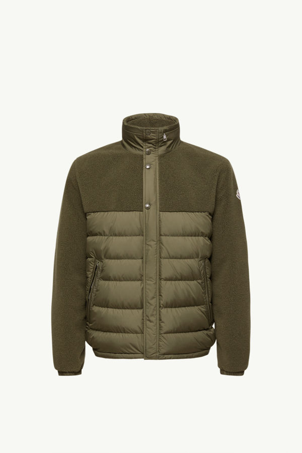 Mistral Teddy Short Down Jacket Men Olive Green Moncler 0