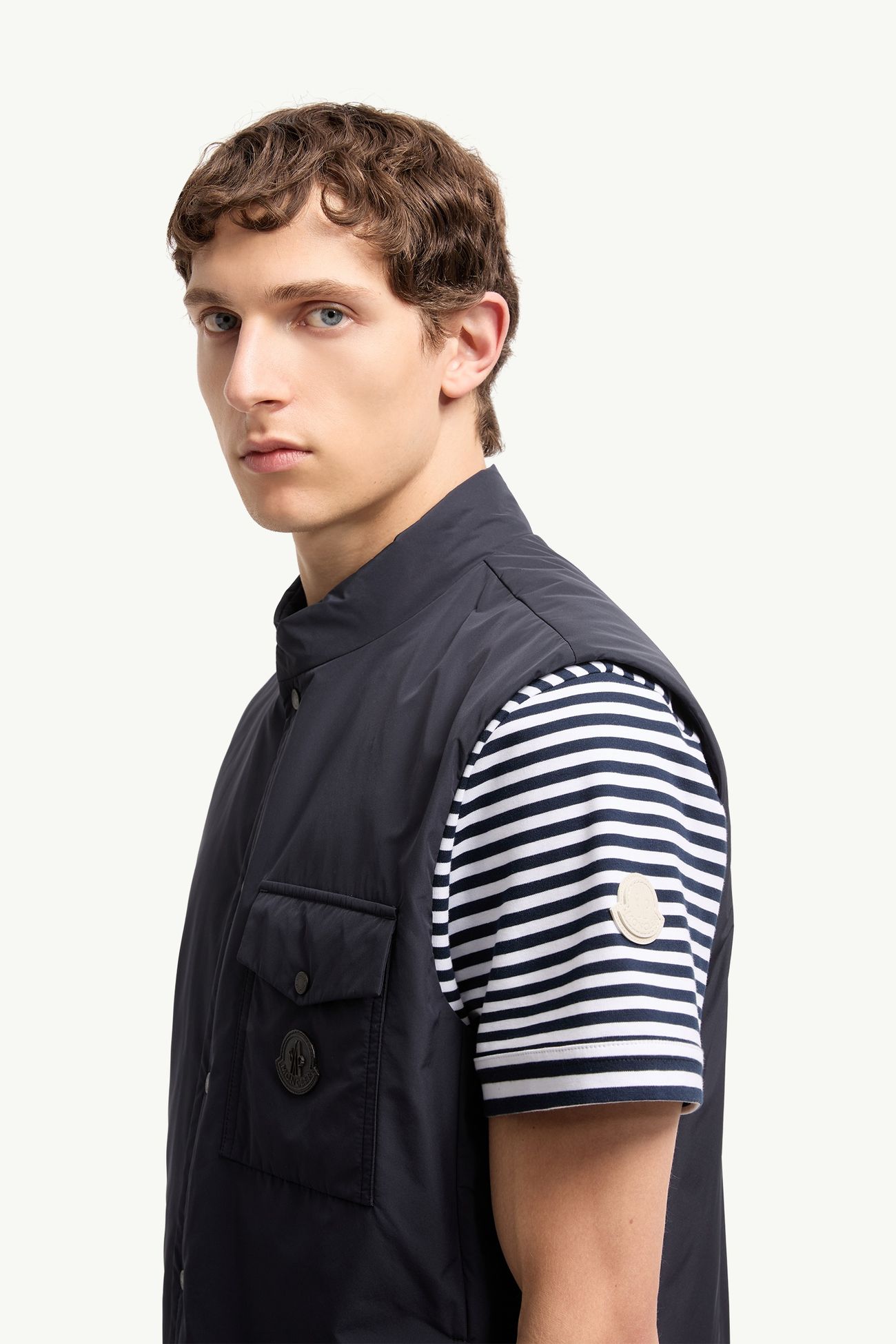 Sahel Down Vest Men Navy Blue Moncler 1