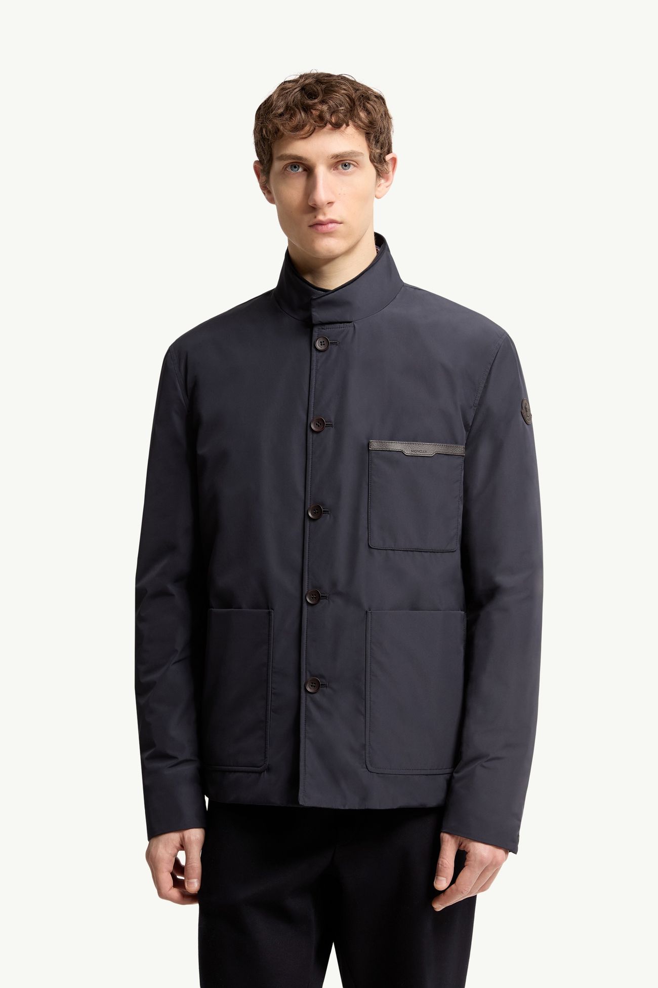 Westerlies Down Shirt Jacket Men Navy Blue Moncler 3