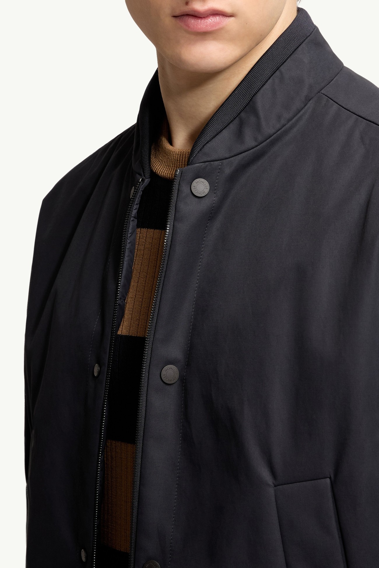 Tafoni Reversible Down Bomber Jacket Men Navy Blue Moncler 7