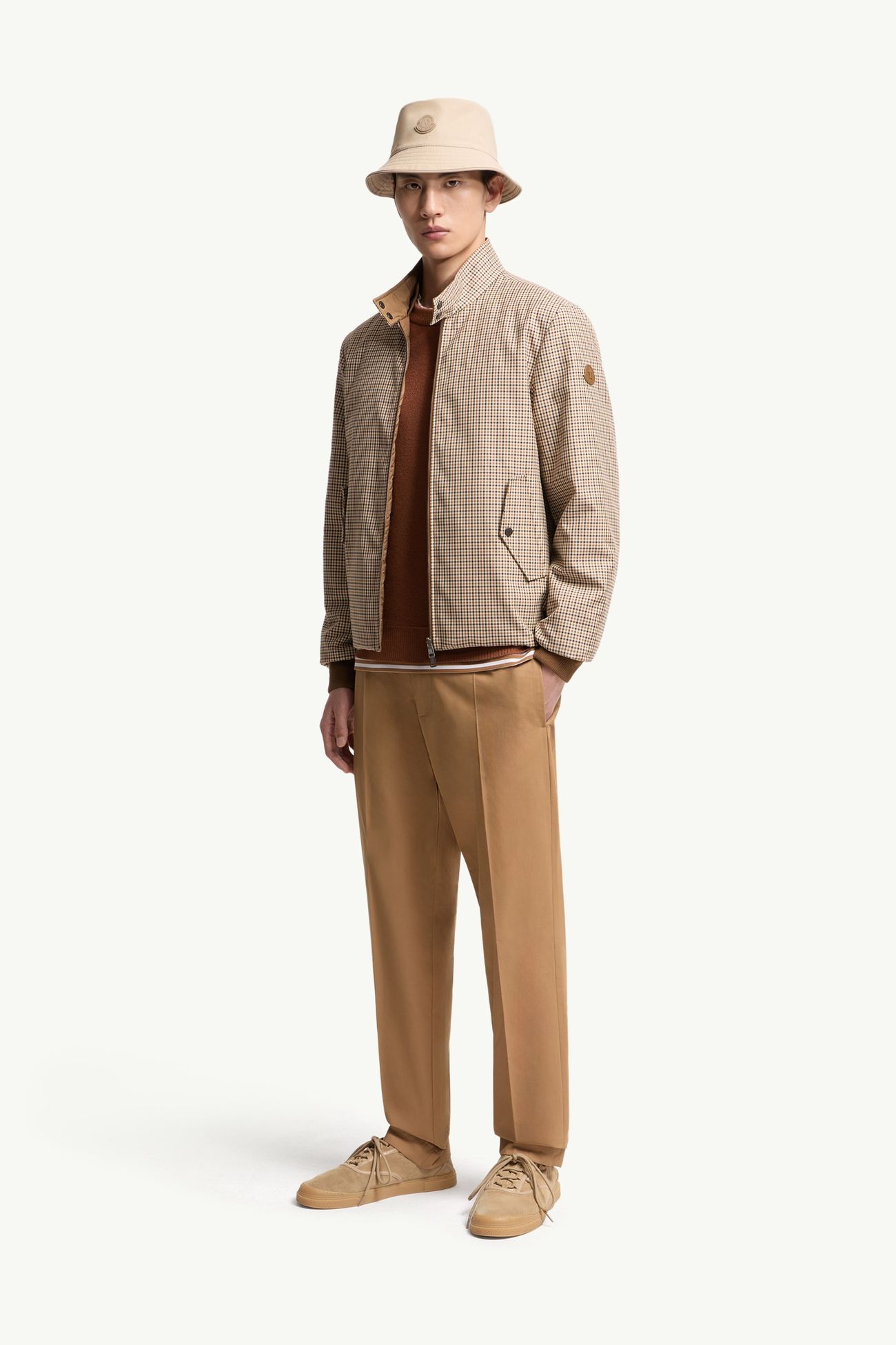 Plumífero corto reversible Almogordo Hombre Beige Moncler 0