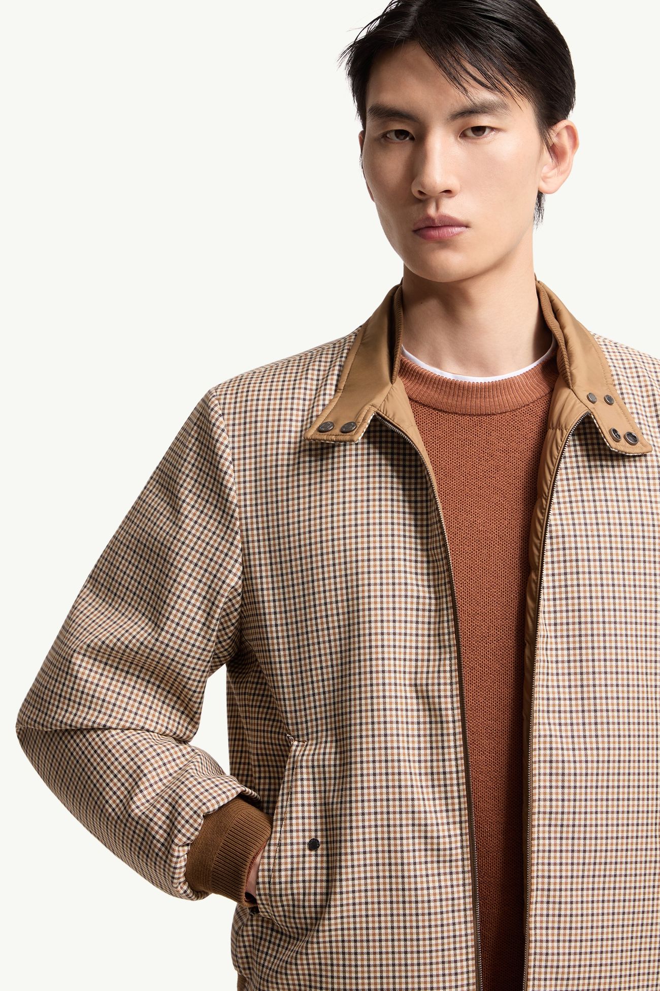 Almogordo Reversible Short Down Jacket Men Beige Moncler 7