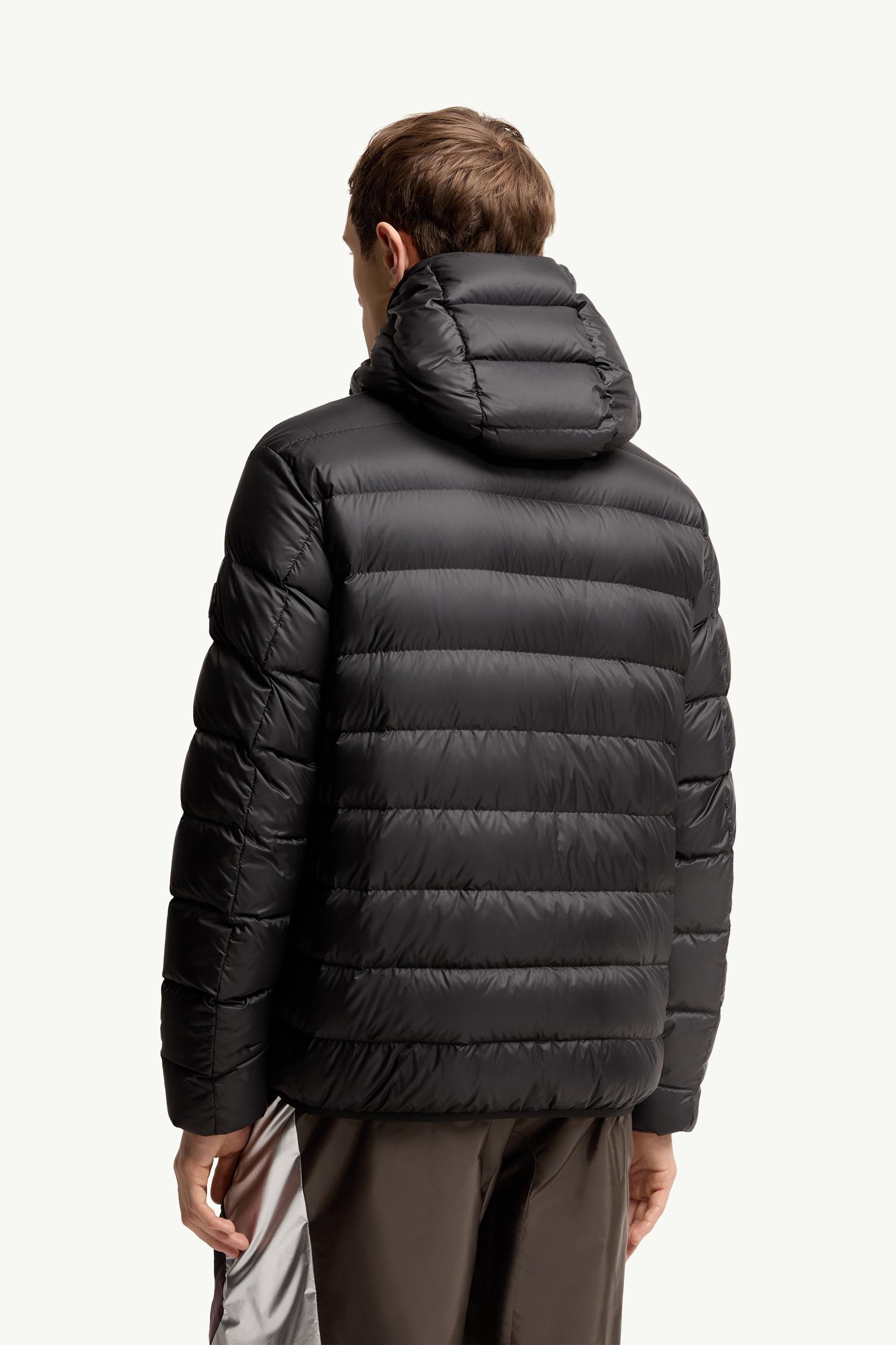 Black Alrai Hooded Short Down Jacket - Short Down Jackets for Men
