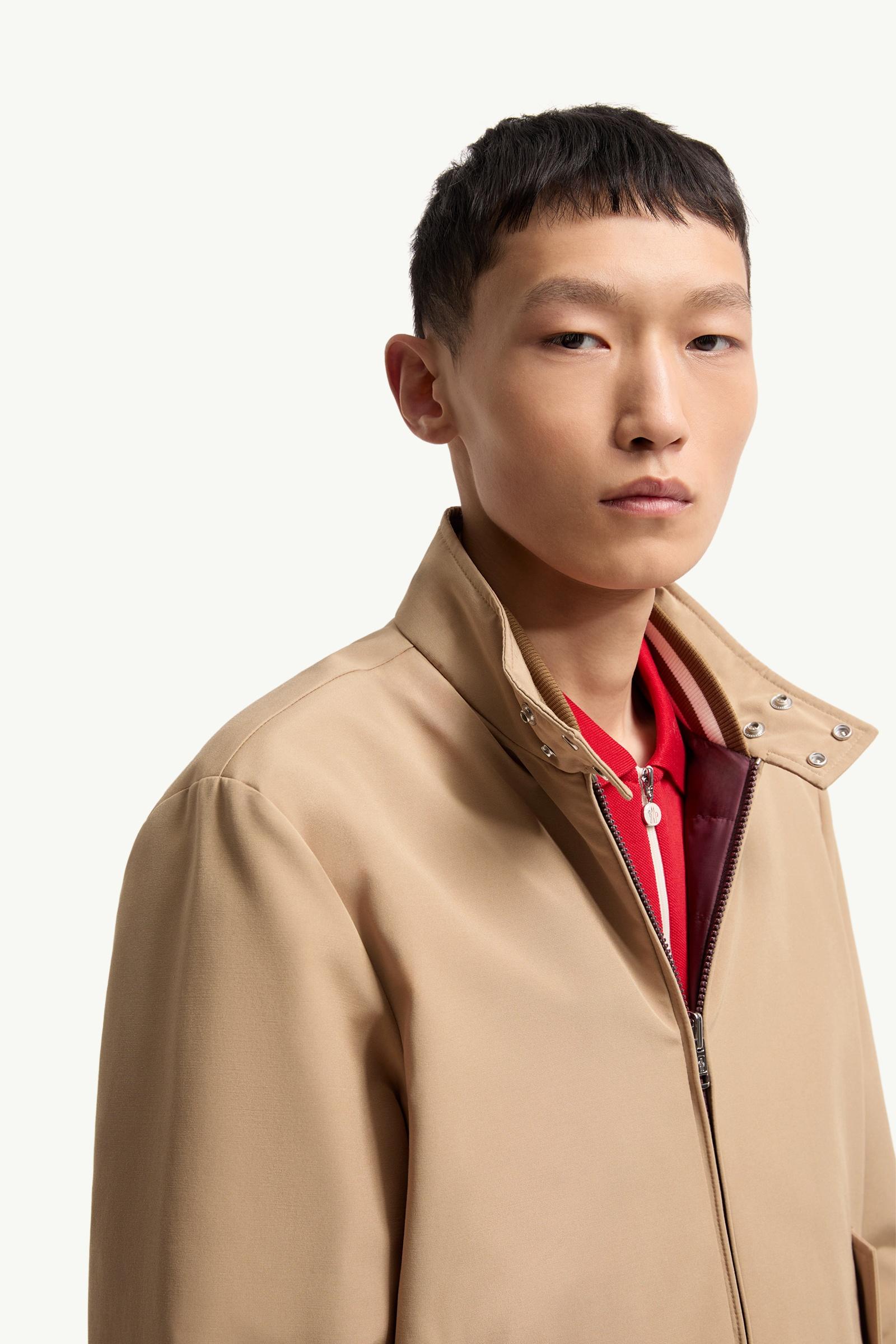 Beige Prieure Reversible Down Bomber Jacket - Short Down Jackets