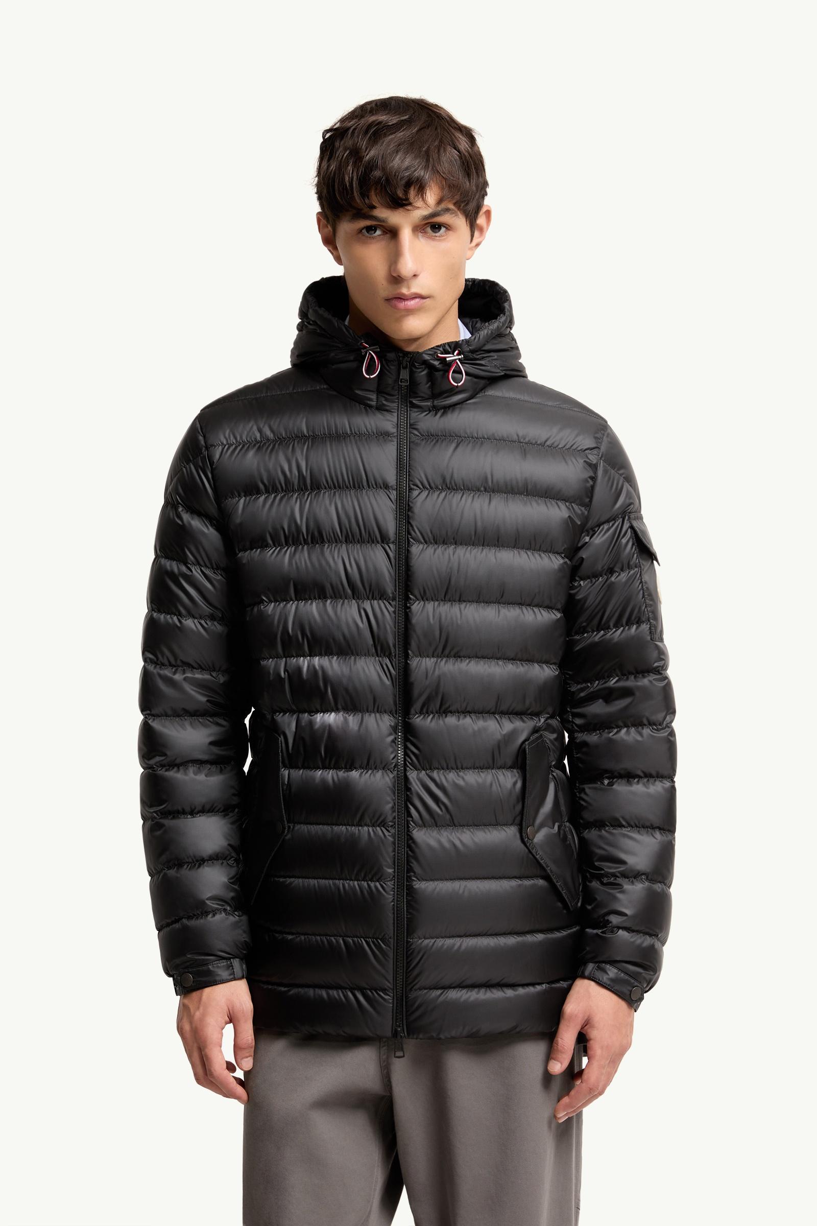Black Oahu Hooded Mid-Length Down Parka Jacket - Long Down Jackets