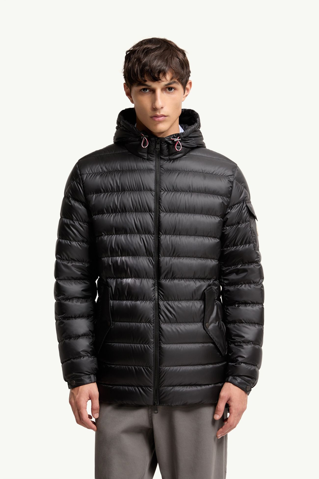 Oahu Hooded Short Down Parka Jacket Men Black Moncler 3