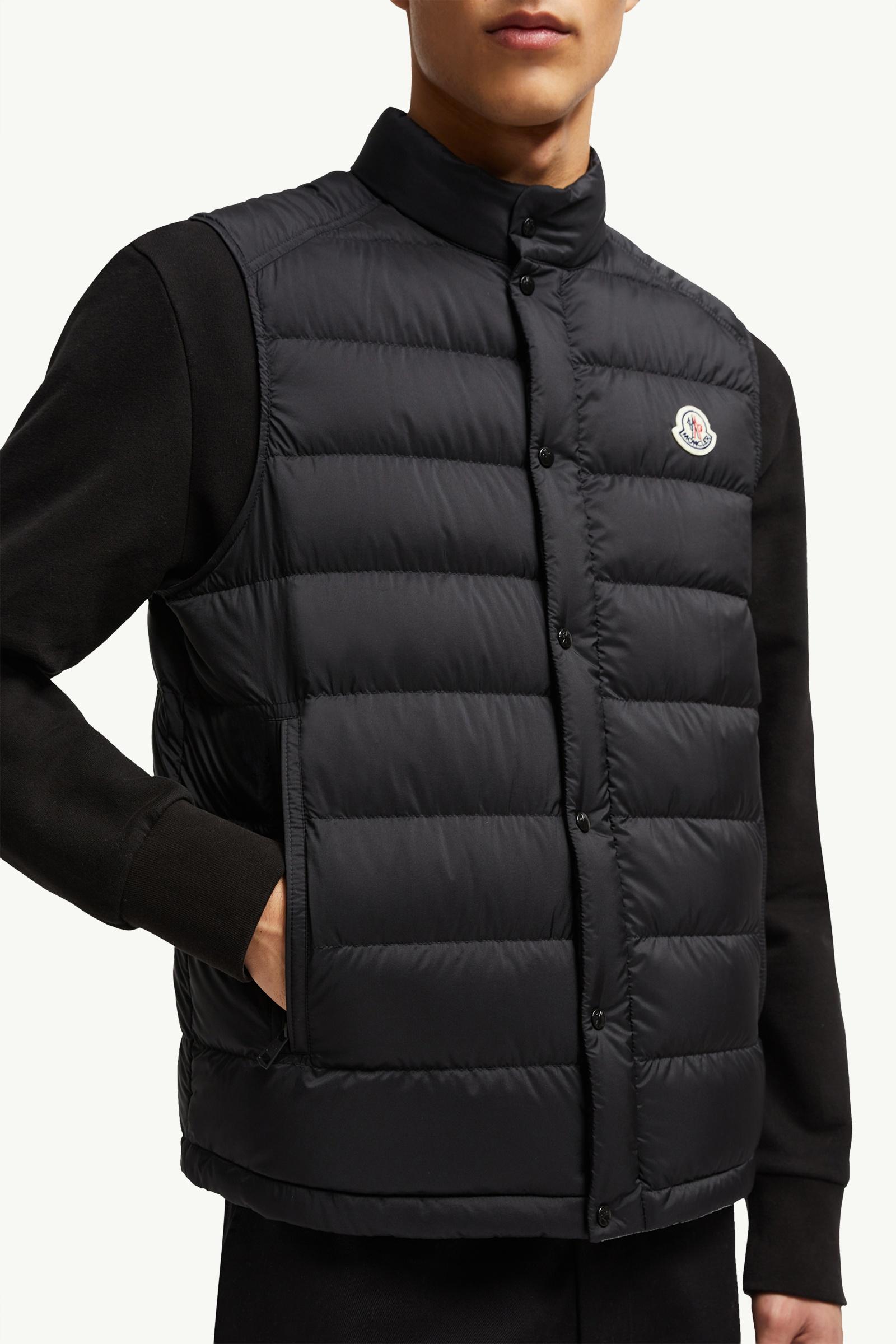 Black Barthe Down Vest - Vests for Men | Moncler CA