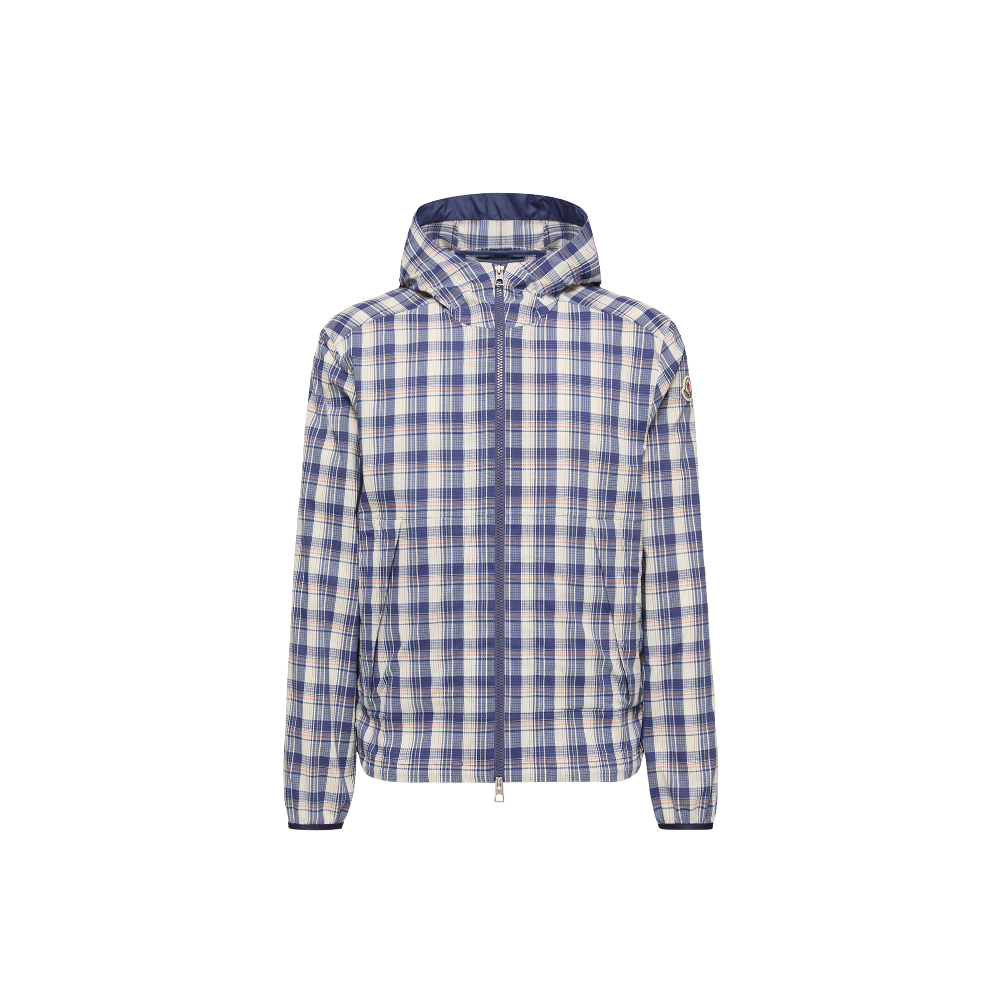 Moncler   Natisone Check Hooded Jacket for Men, Size: 38