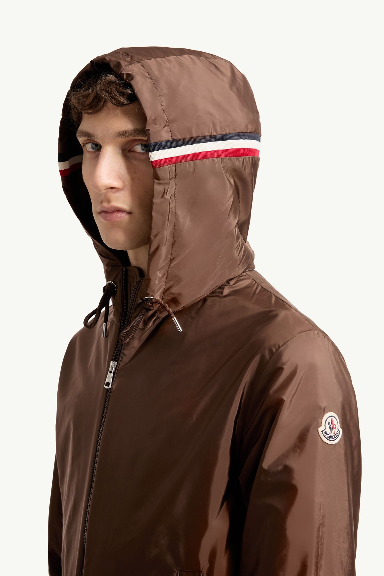 Giacca a vento con cappuccio Grimpeurs Uomo Marrone Moncler 1